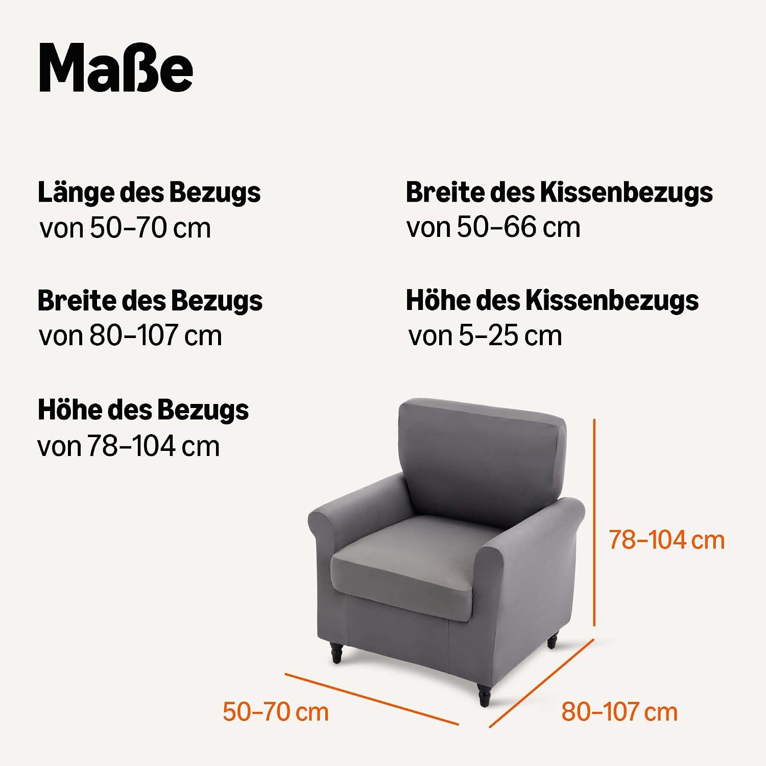 Thumbnail 4 de Amazon Basics Hochelastischer Sesselbezug 79â119 cm đ