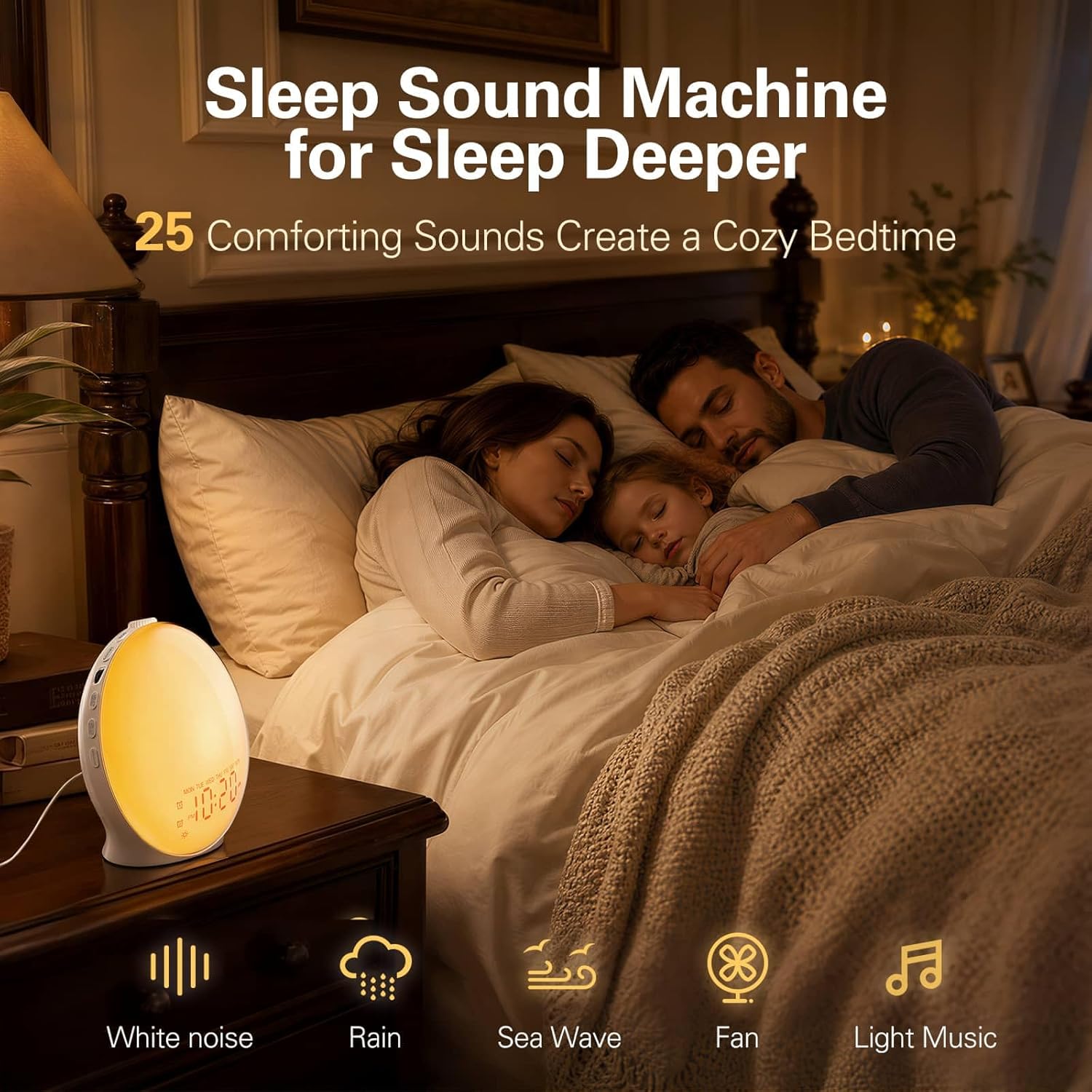 Detalle 2 de Wake Up Light Sunrise Alarm Clock ⚡