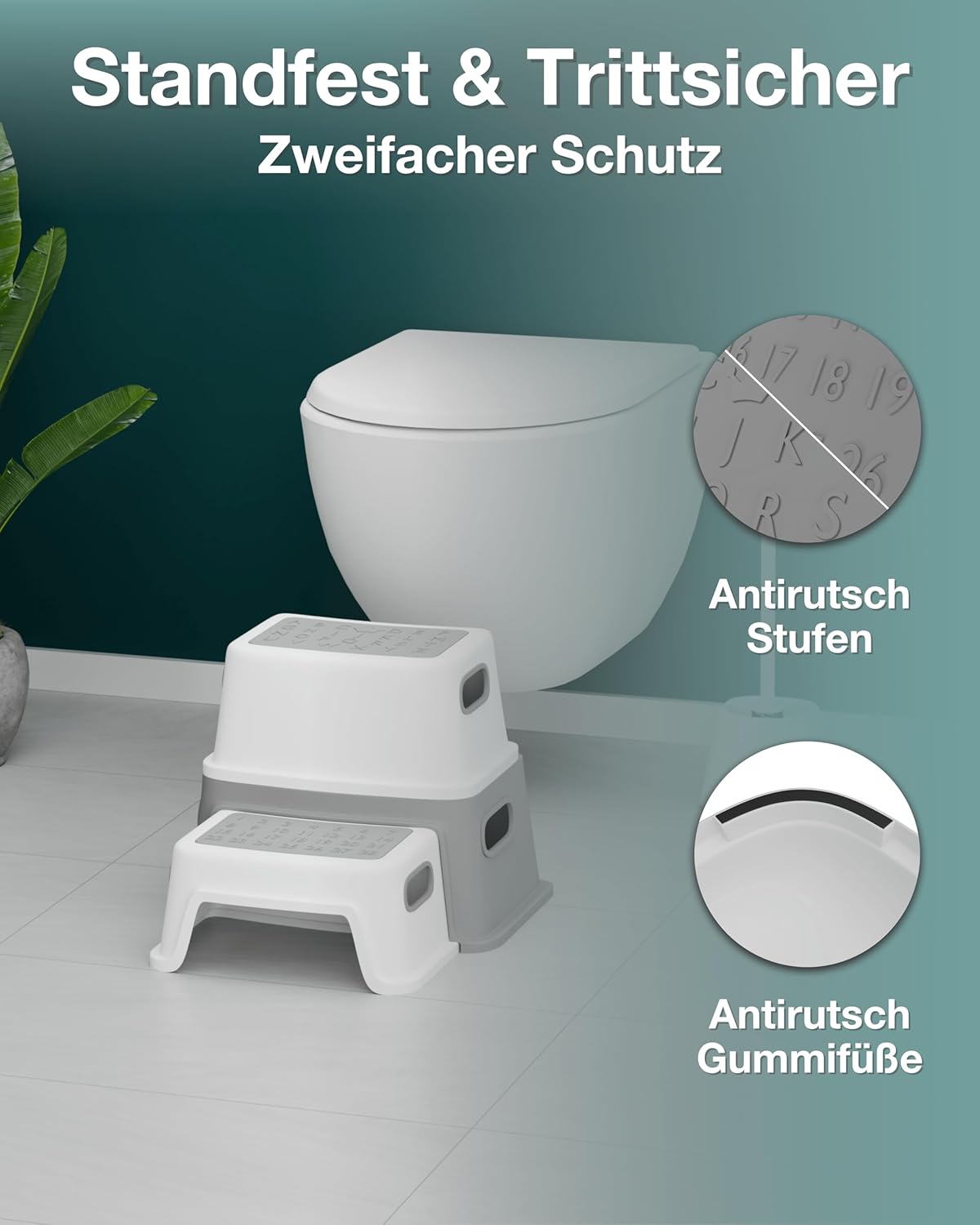 Thumbnail 4 de LUNORA StufenHeld Das Original Tritthocker 2 Stufen