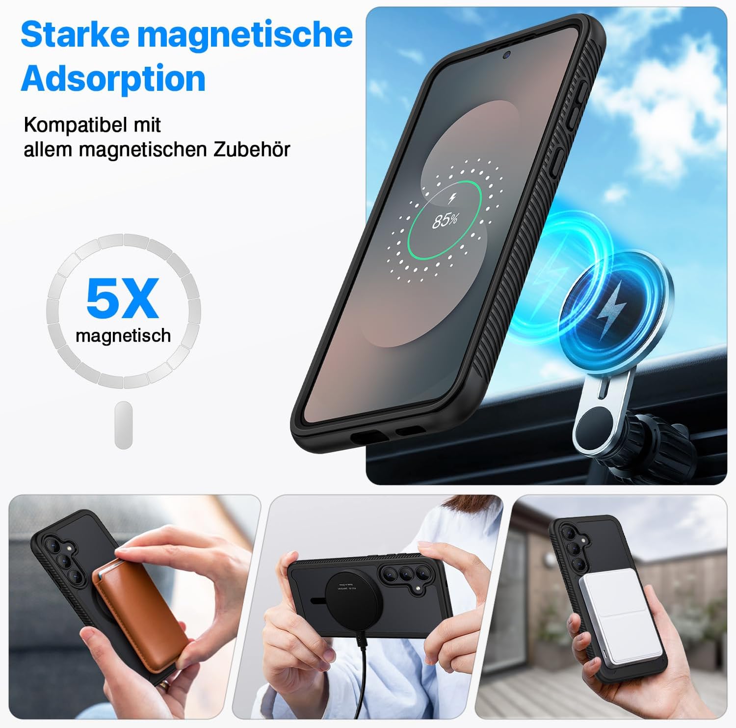 Thumbnail 3 de CENHUFO Samsung Galaxy S25 FE Hülle 360°