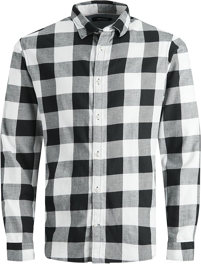 Detalle de JACK & JONES Jjegingham Camisa Twill L/S Noos, XL 👔