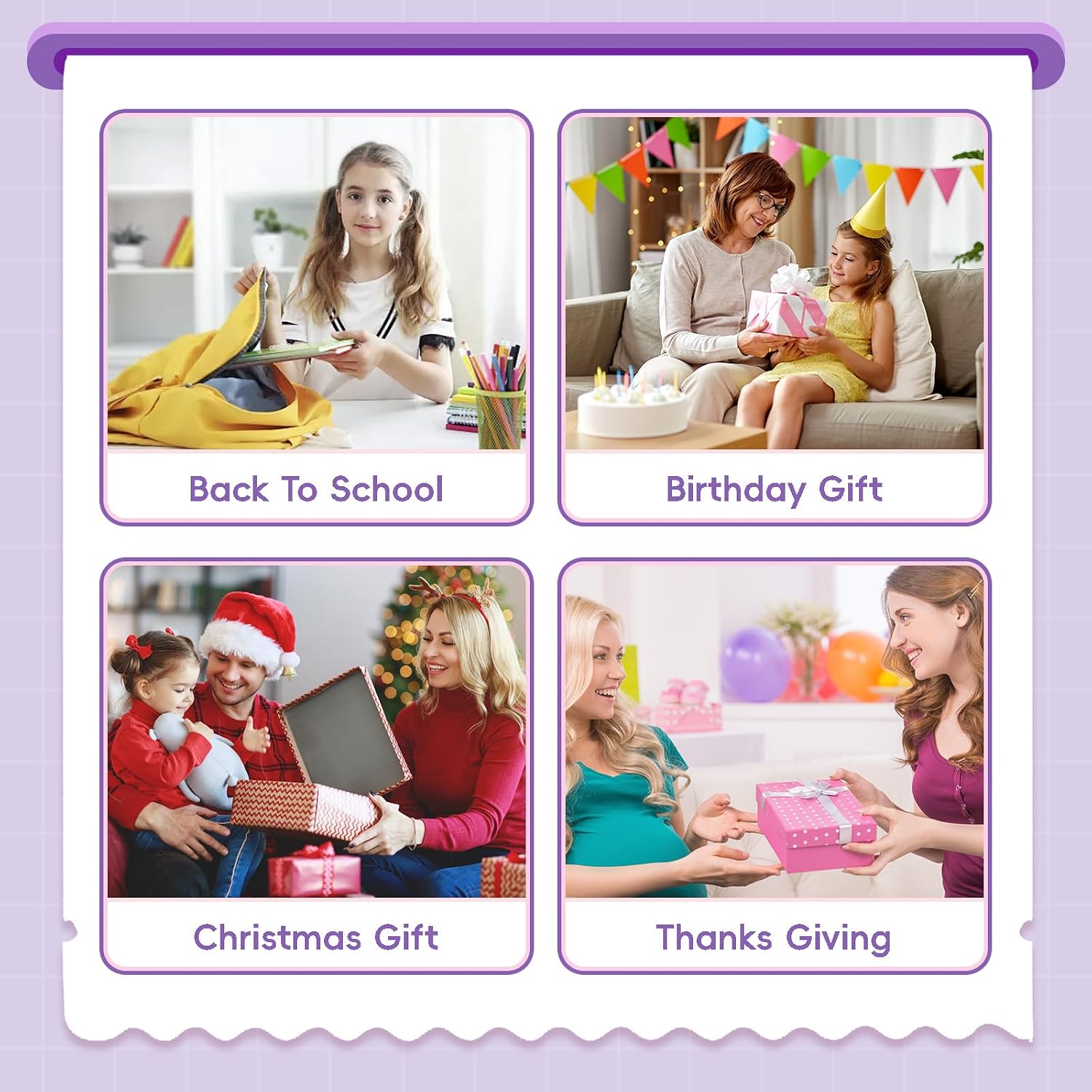 Thumbnail 6 de Decute KM806 LCD Writing Tablet, 8.5-Inch Purple Unicorn Doodle Board