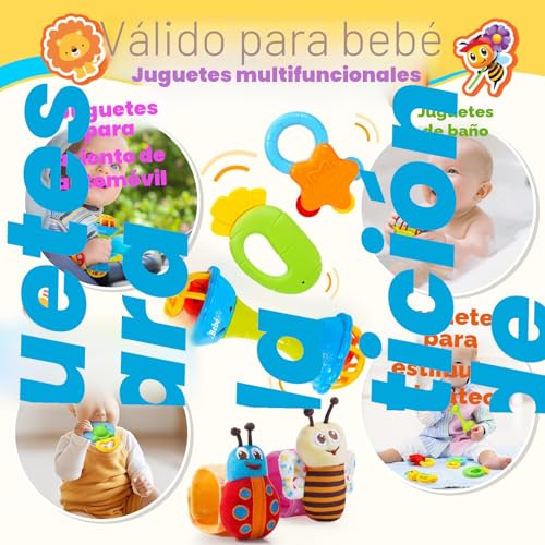Thumbnail 4 de Juguetes para Bebés Wootoyz 14 piezas: sonajeros, calcetines y muñecas sensoriales (0–12 meses)