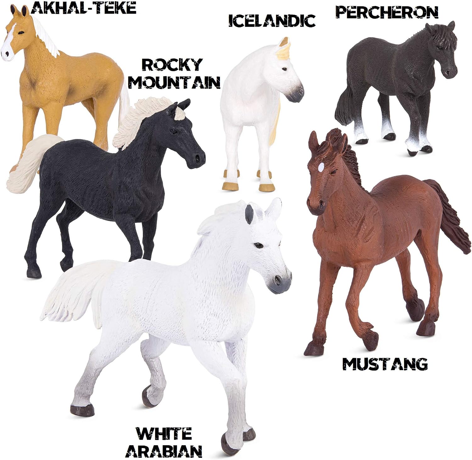 Thumbnail 2 de Terra by Battat Cavallo Set 2 – Figurine di cavalli, 6 pezzi, giocattoli educativi per bambini