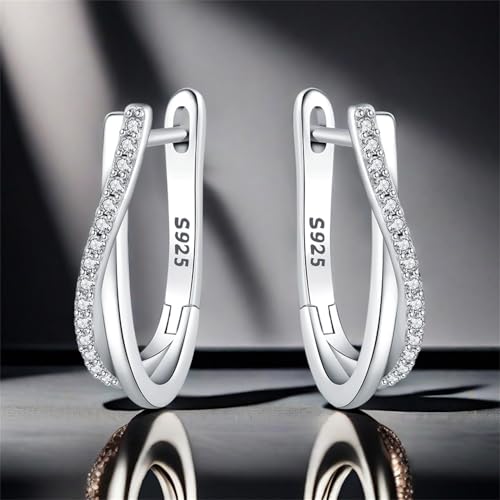 Detalle de Pendientes aro de plata 925 CYMYSS para mujer – aro hipoalergénico de 20 mm y 4 mm de grosor