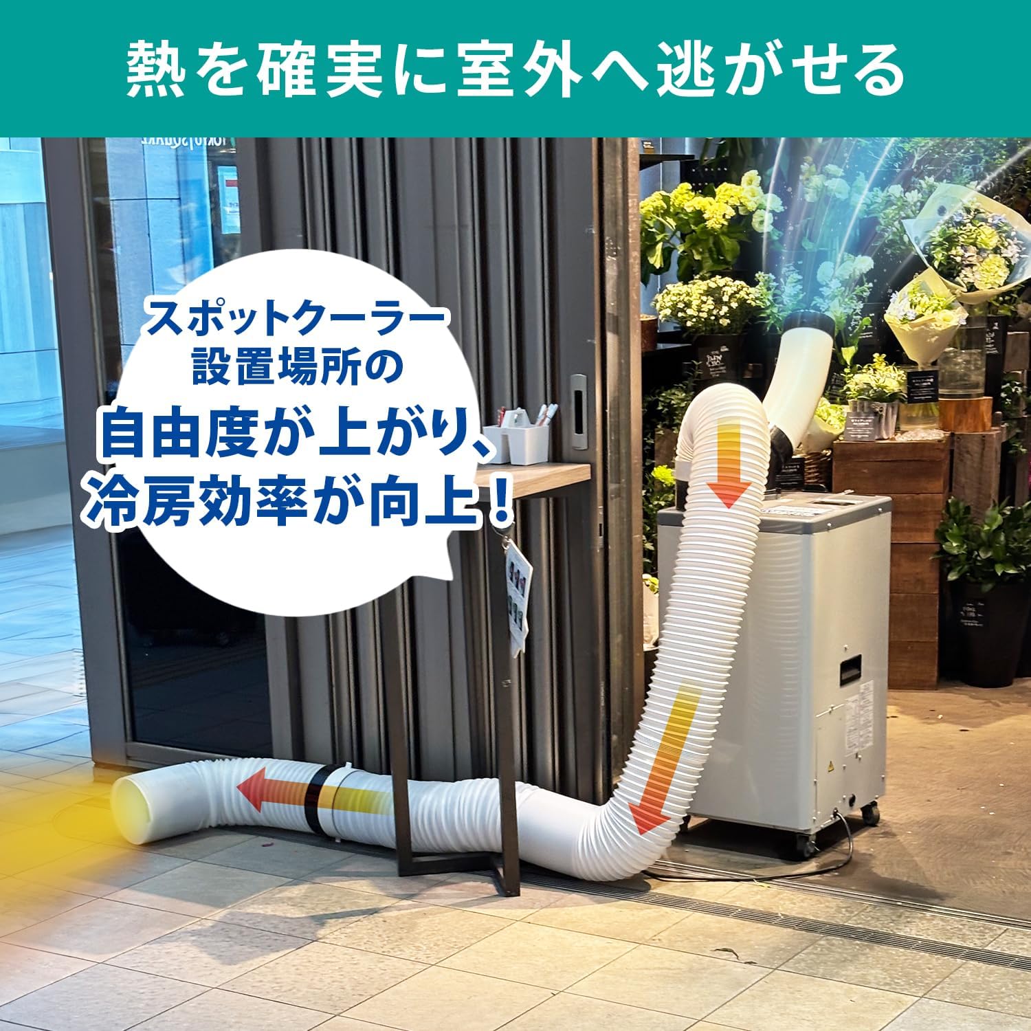 Detalle 2 de ナカトミ YHD-3M スポットエアコン用排熱延長ダクト 伸縮式・内径175mm・最大3m