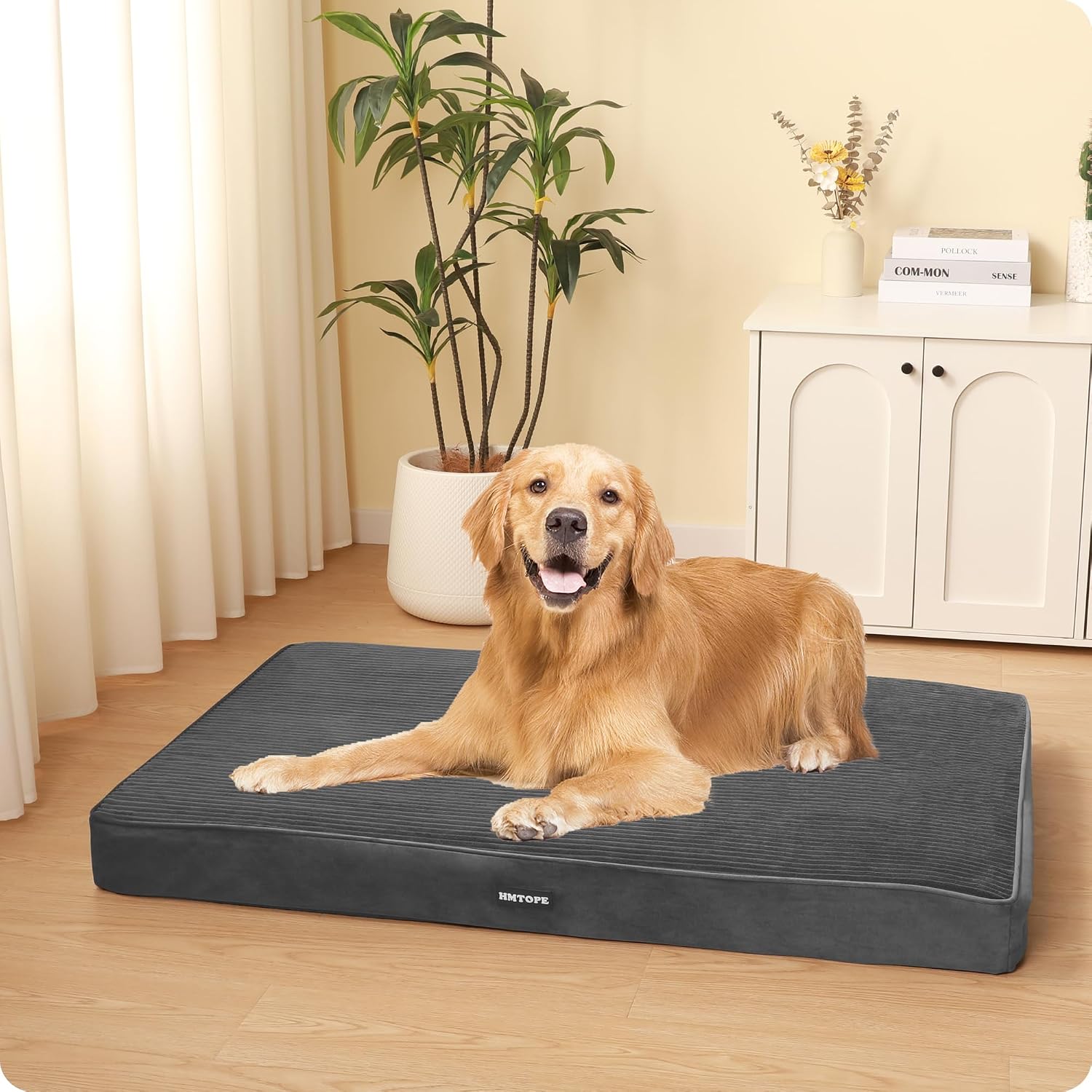 Thumbnail 1 de HMTOPE Orthopädisches Hundebett 112 cm – 10 cm Dicke, rutschfeste Unterseite, wasserdichtes Innenfutter