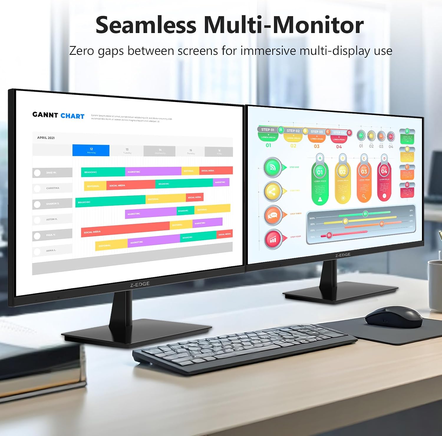 Detalle 1 de Z-Edge 27 Inch 4K UHD IPS Monitor