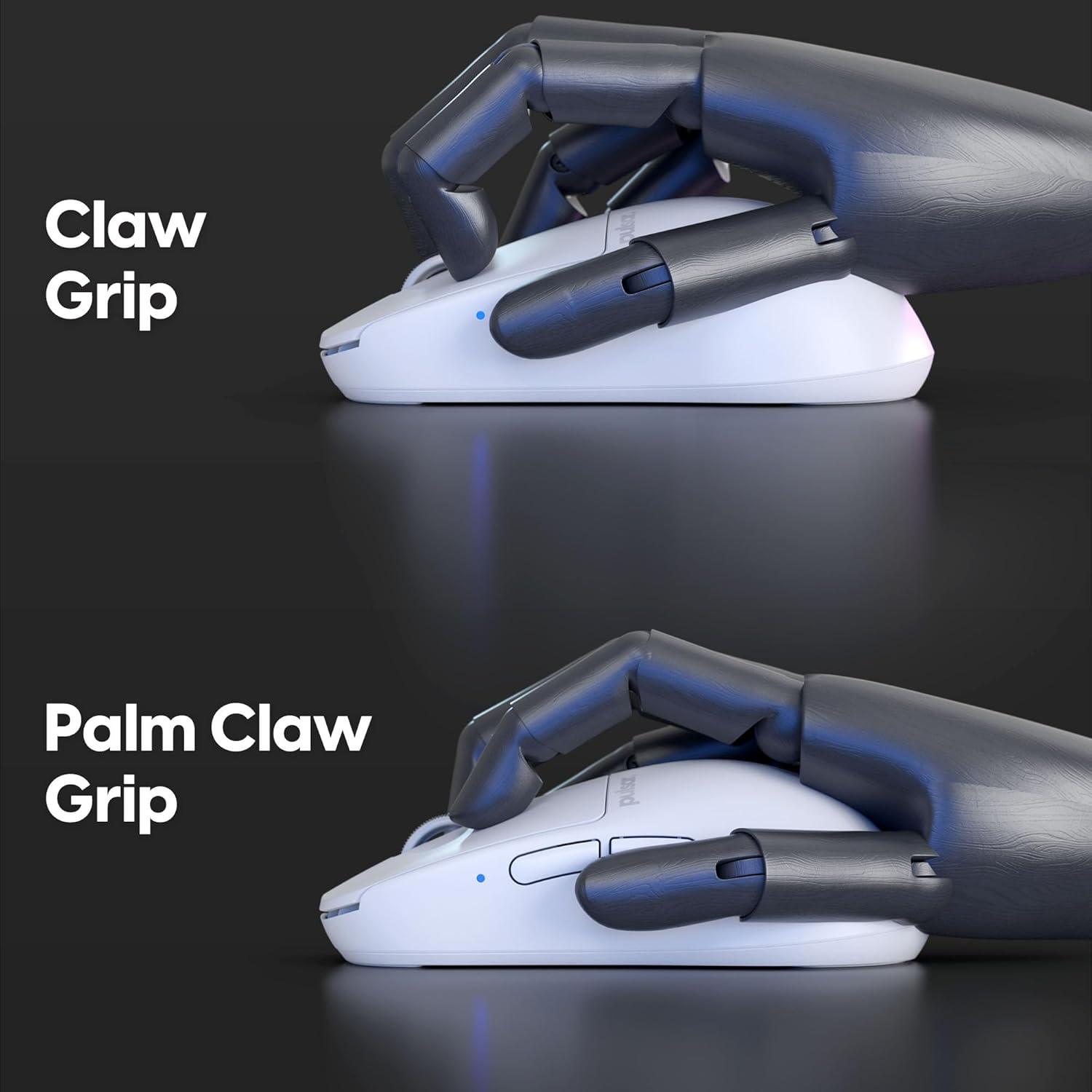 Detalle 2 de Pulsar Gaming Gears X2H Mini (Blanc) : souris légère à capteur PAW3395 et switches optiques