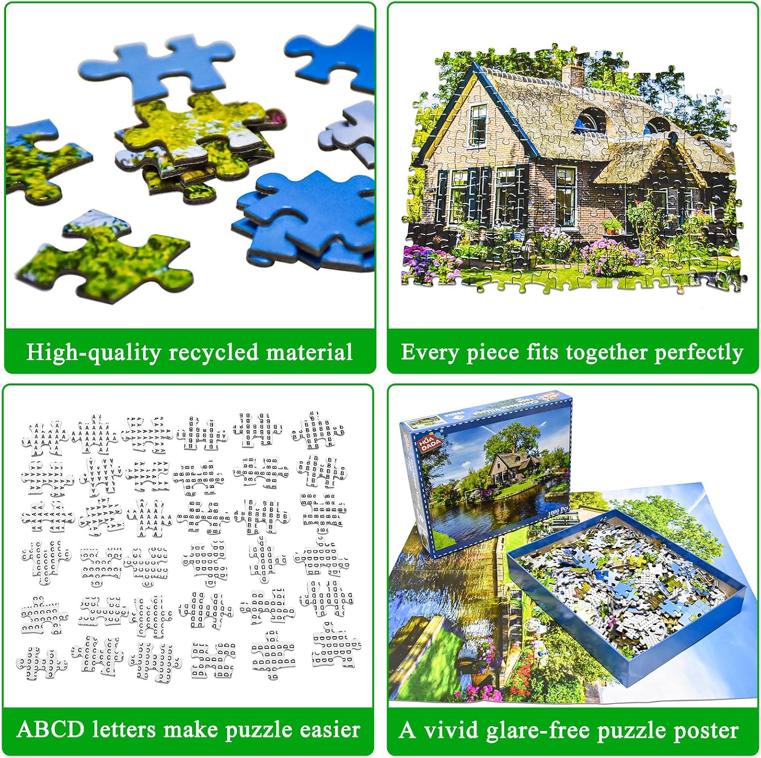 Detalle de Giethoorn Village 1000-Piece Jigsaw Puzzle for Adults (Venice of the North) – Adults Gifts