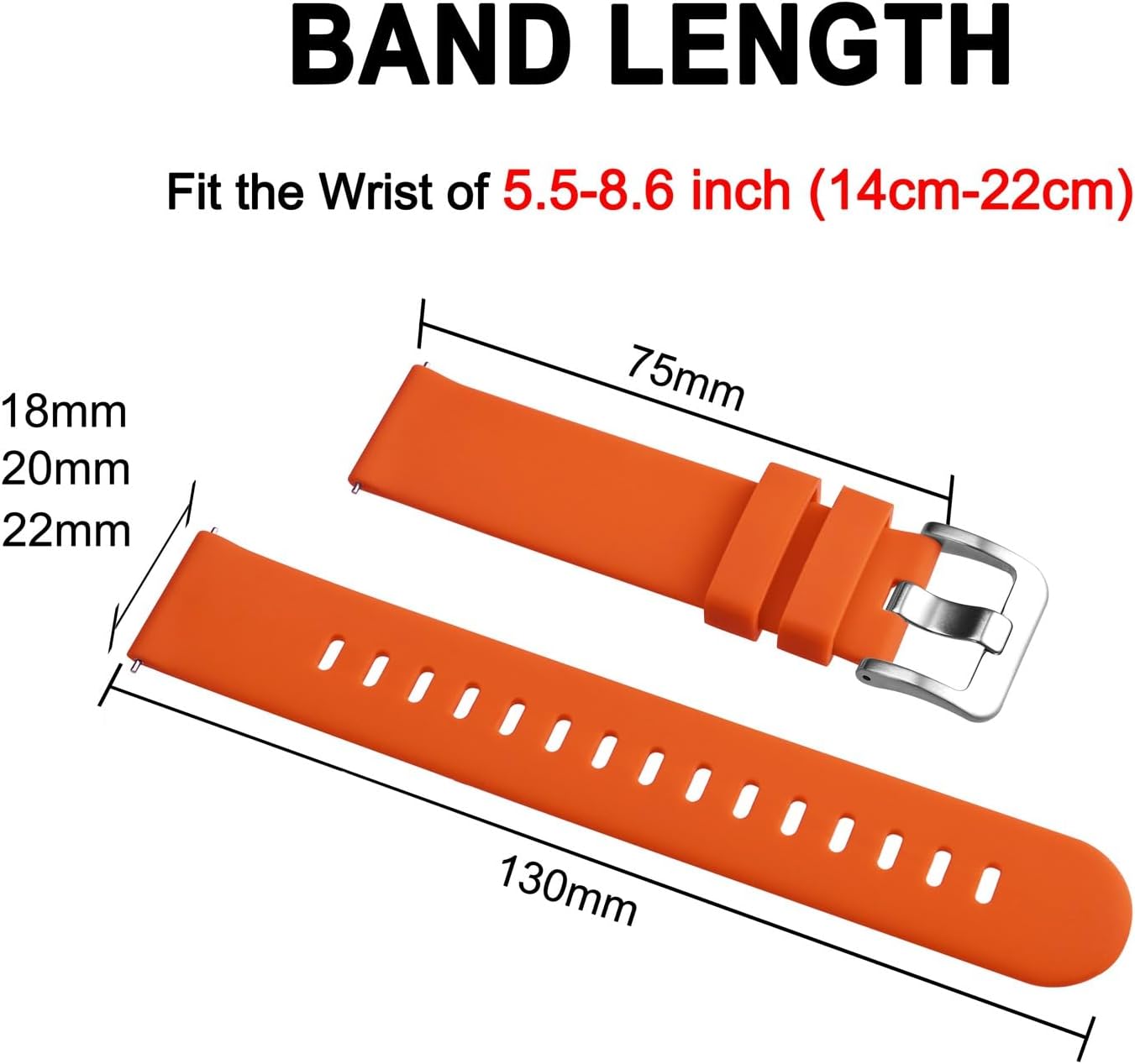 Thumbnail 5 de BISONSTRAP Silikon Uhrenarmband 14–22 mm