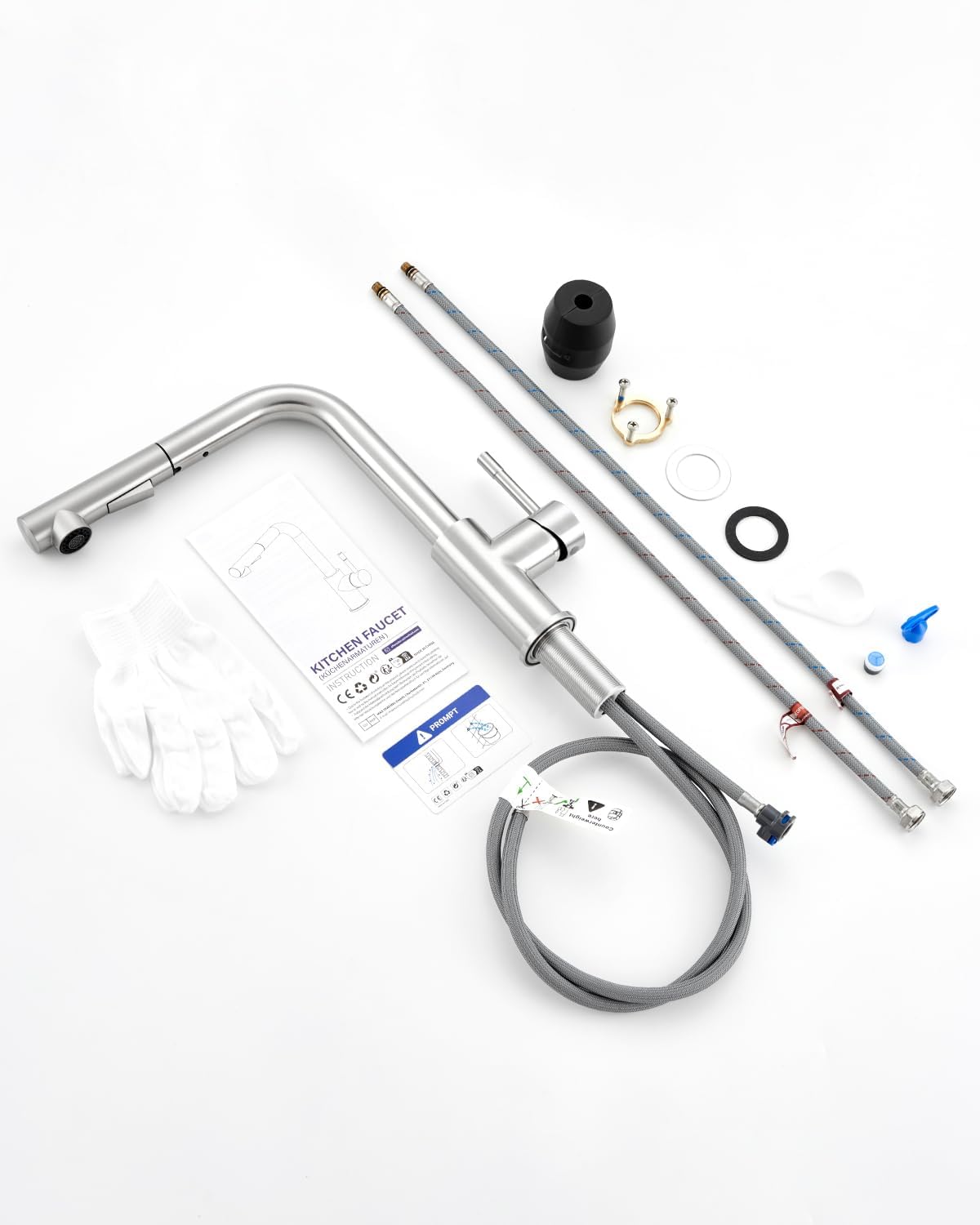 Thumbnail 6 de Sofetiy Rubinetto Lavello Cucina con doccetta estraibile e getto 2 modalità in acciaio inox 304 spazzolato