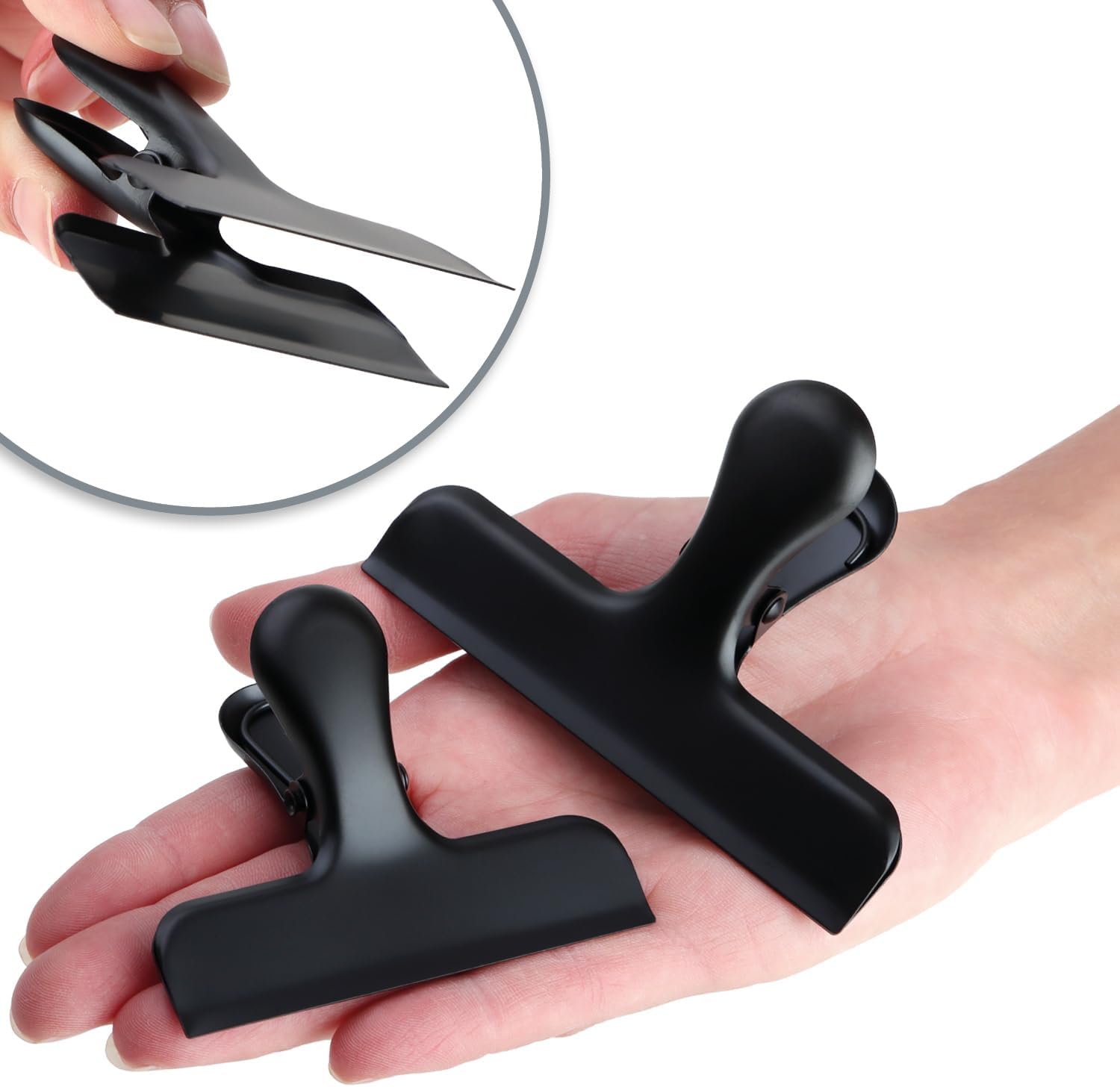 Detalle de Wilhelm Sell® 10x clips de fermeture en acier inoxydable – fermeture hermétique pour sacs et sachets alimentaires