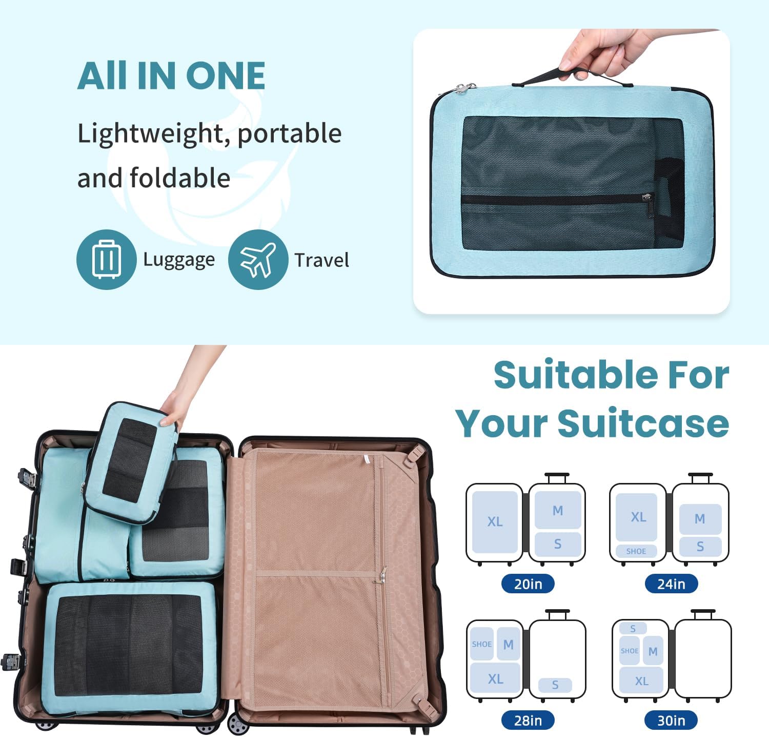 Thumbnail 6 de Prezon Large Compression Packing Cubes 4‑set