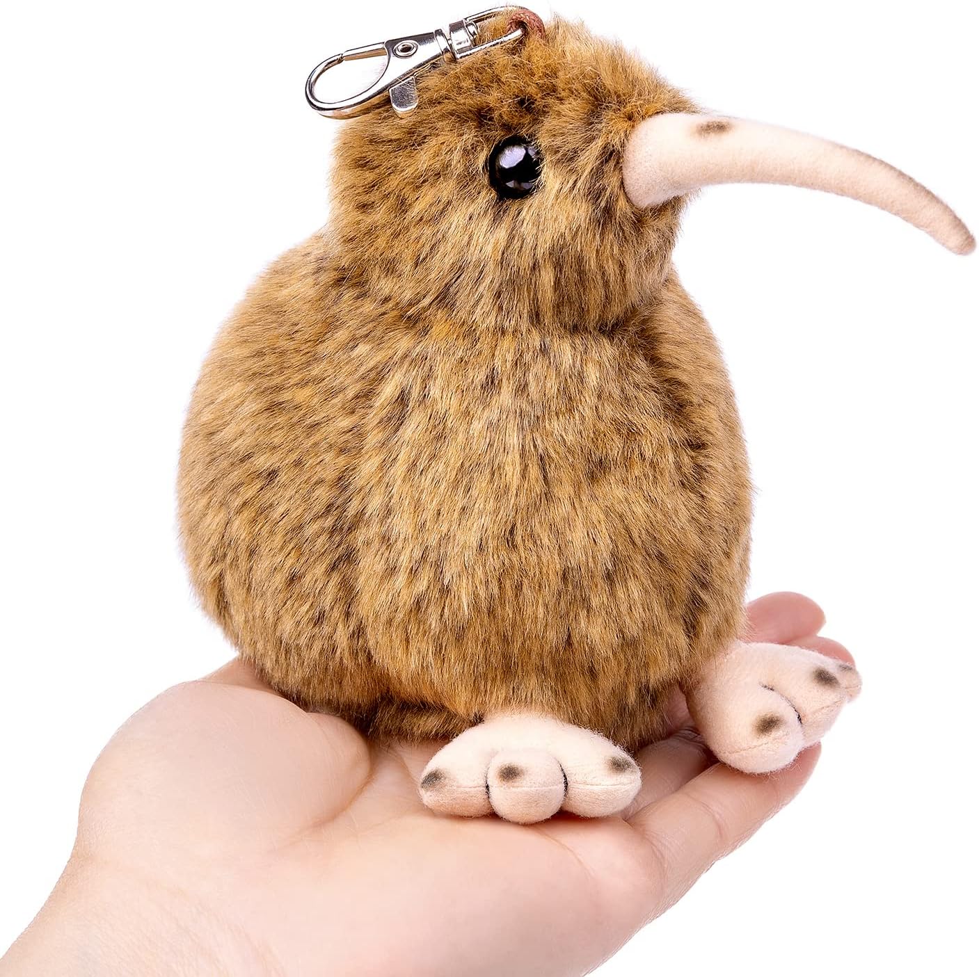 Detalle de RLOMUTE Plush Toy Keychain: Anglerfish, Crow, Kiwi or Jellyfish Mini Bag Pendant