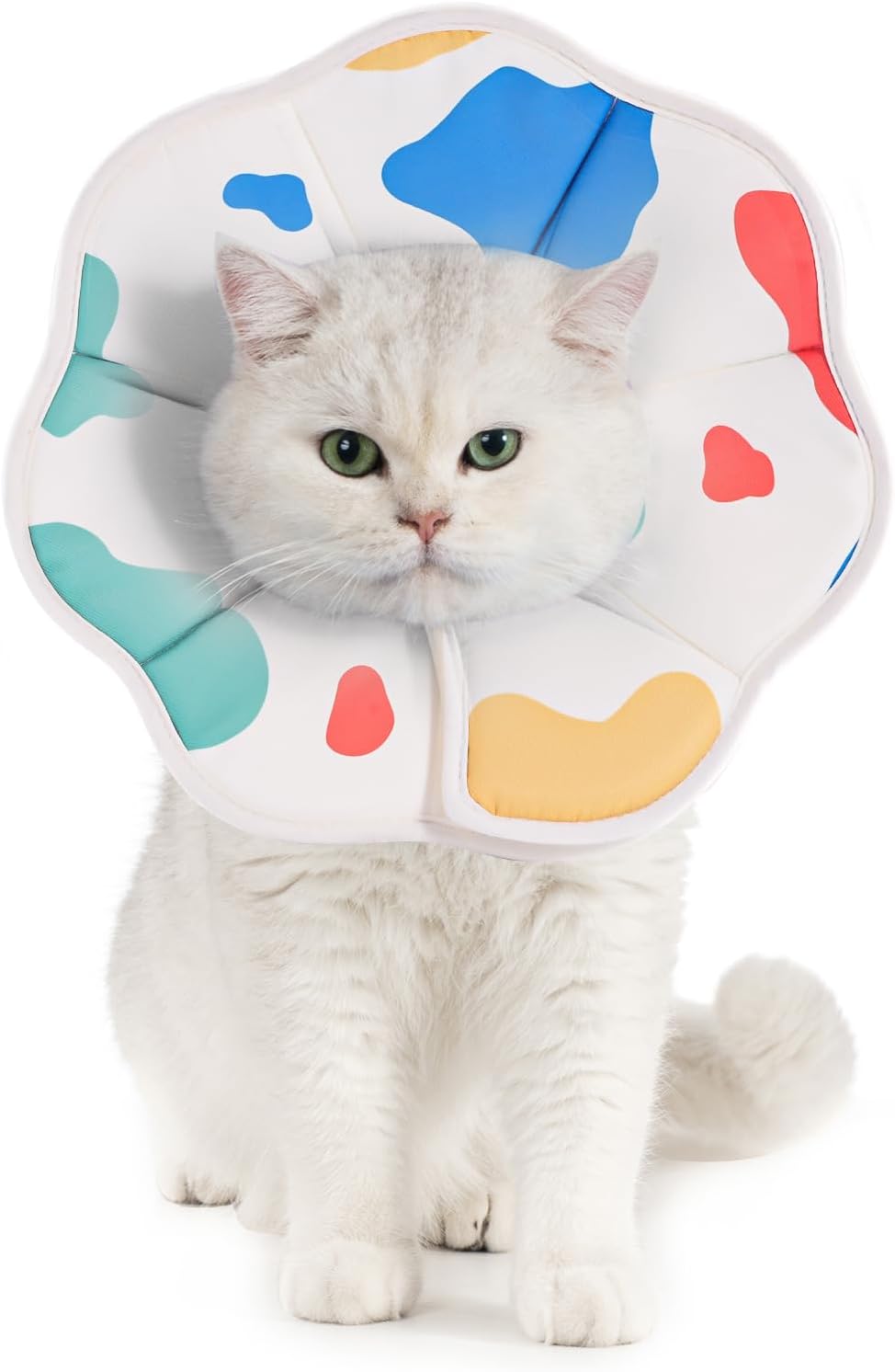 Detalle de Avont Cat Cone L Adjustable Soft E-Collar, Cow (L) – 10.5–13.0" neck, 5.0" depth