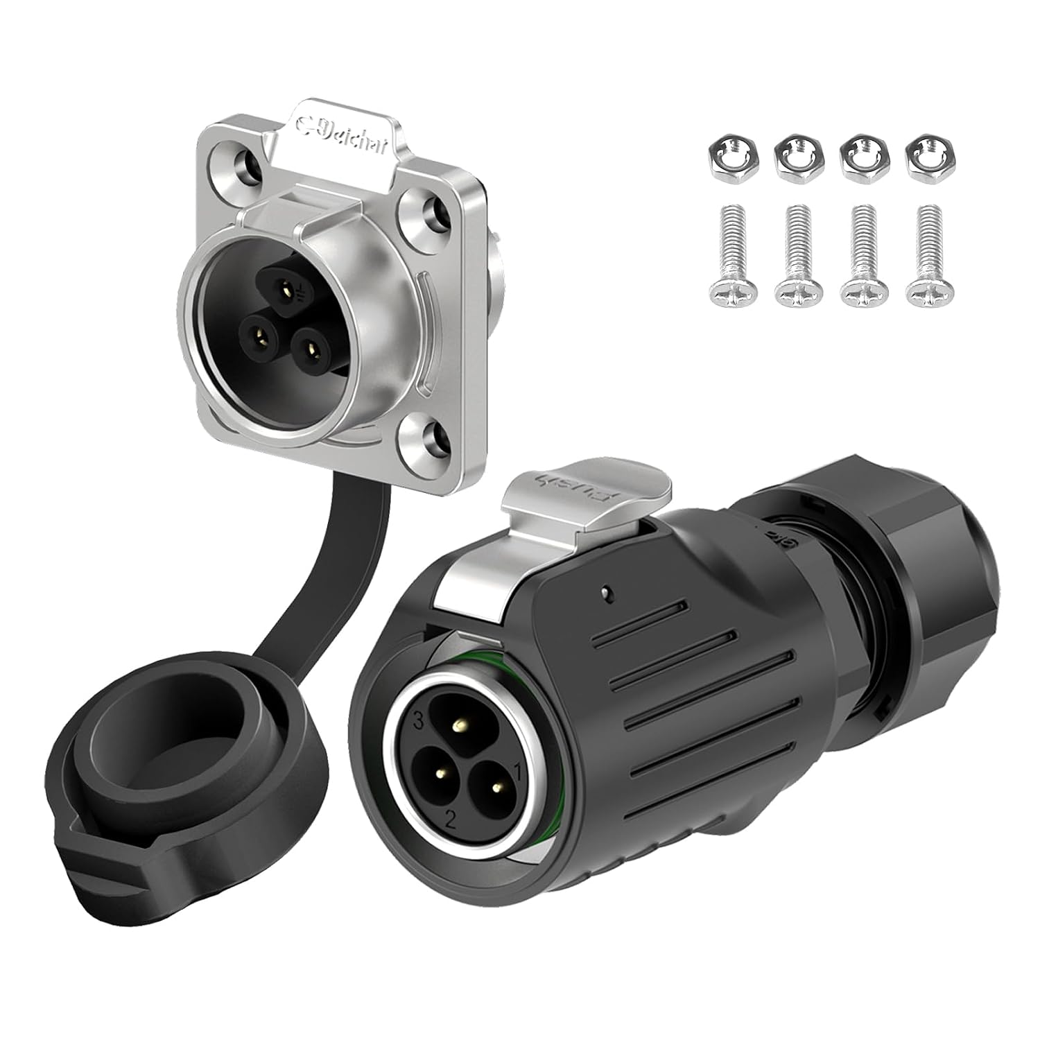 Thumbnail 6 de E-WeiChat EW-LP16 Industrial IP68 Quick-Connect Connector (4 Pin) with PBT Shell