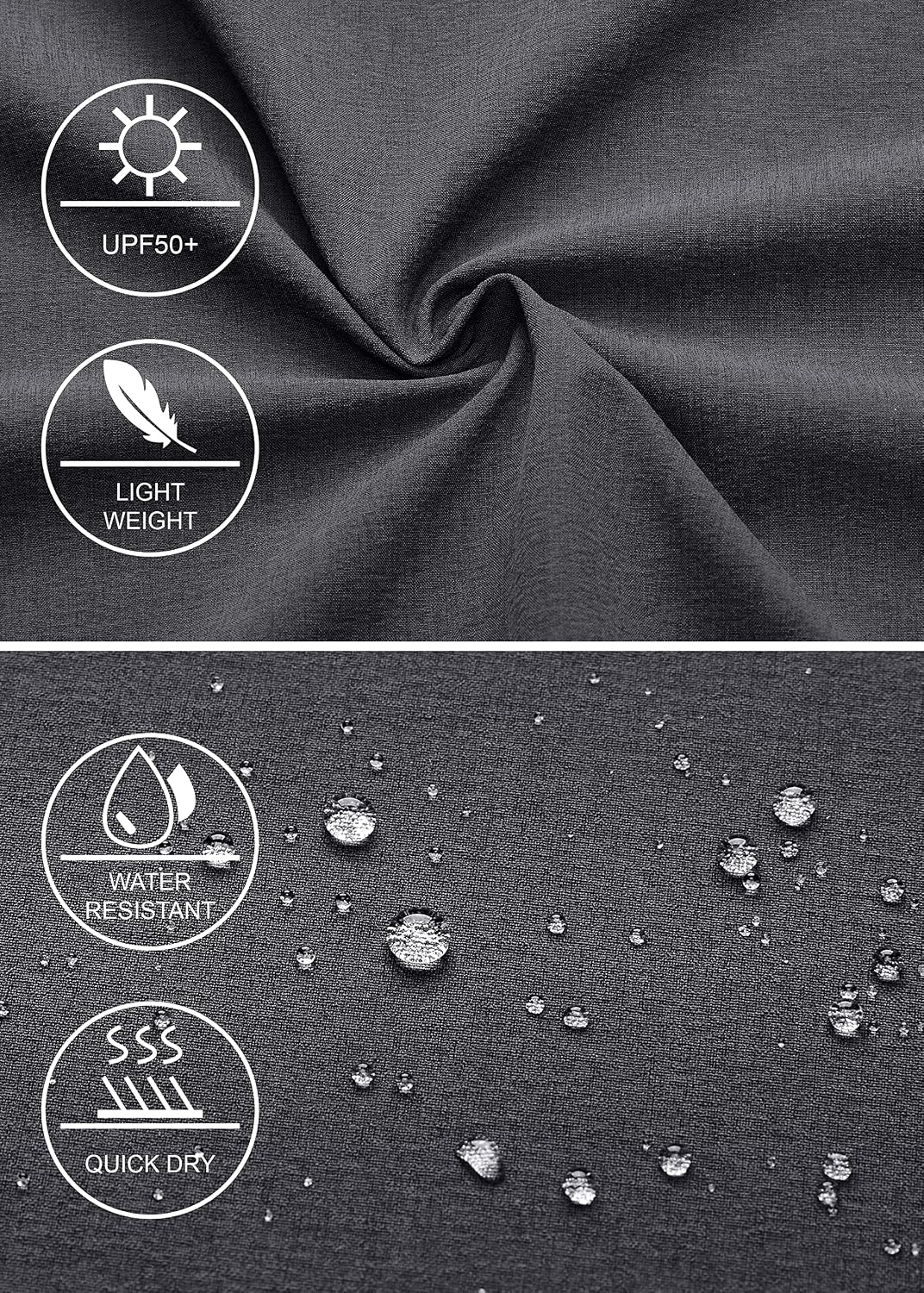 Detalle 1 de Libin Men's Golf Shorts, 7"/9" Inseam, 4-Way Stretch and UPF 50+