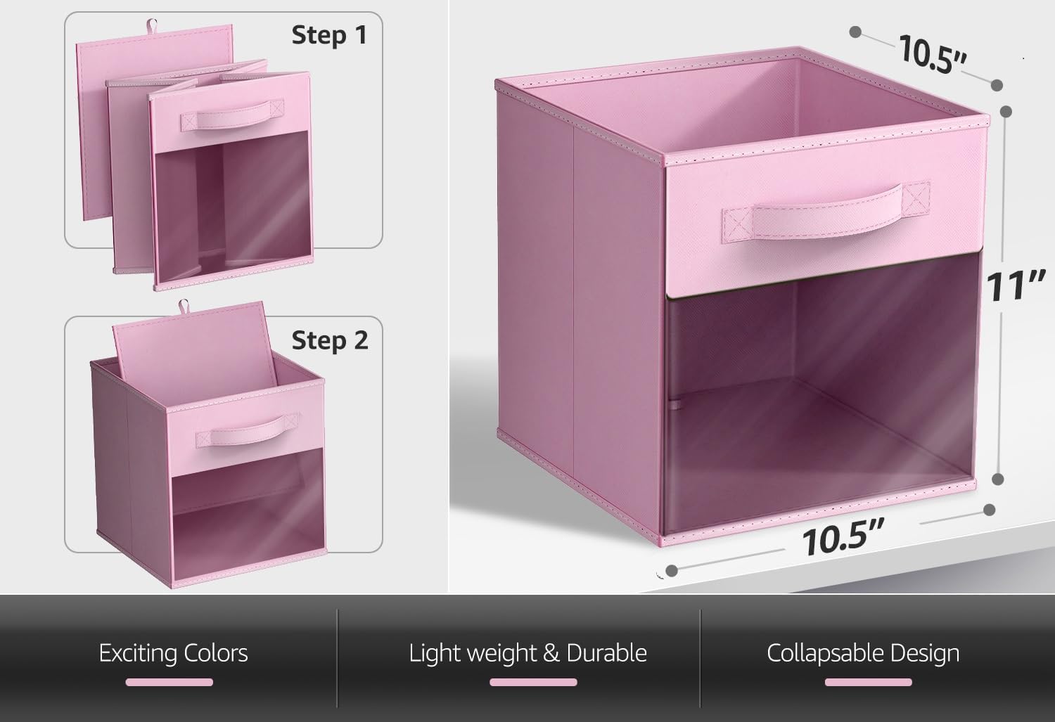 Thumbnail 6 de Sorbus 11 Inch Storage Bins — 6-Pack fabric boxes