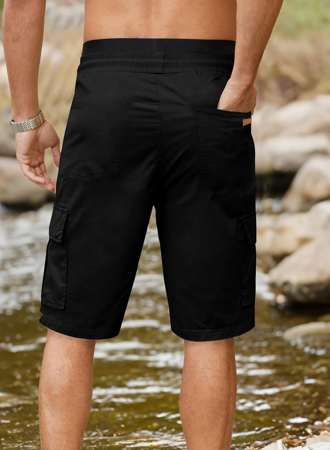 Thumbnail 5 de JMIERR Herren Cargo Shorts aus Baumwolle mit Taschen – kurze Freizeithose für Sommer & Alltag