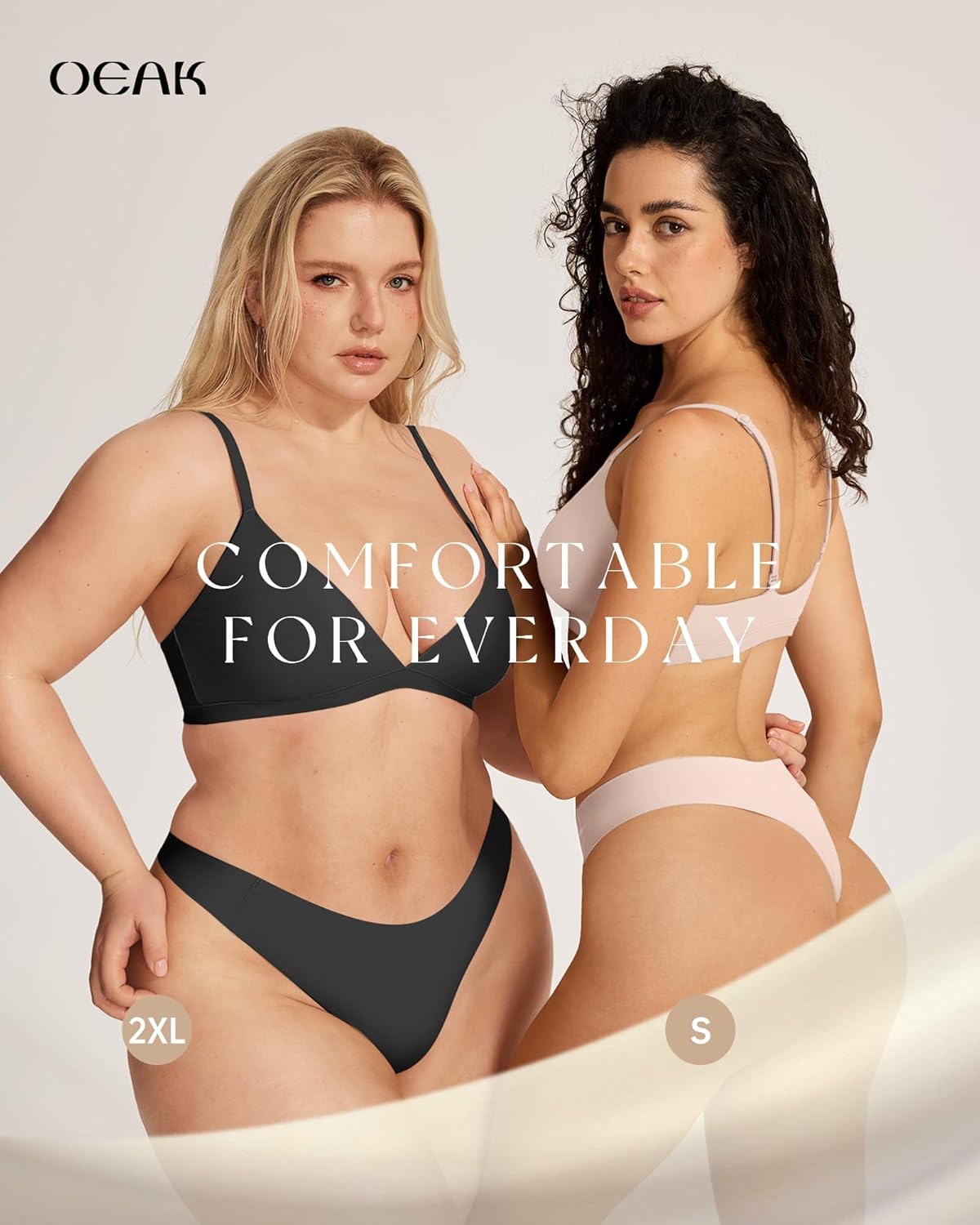 Thumbnail 6 de OEAK Seamless Thongs for Women: Invisible No-Show G-String Panties