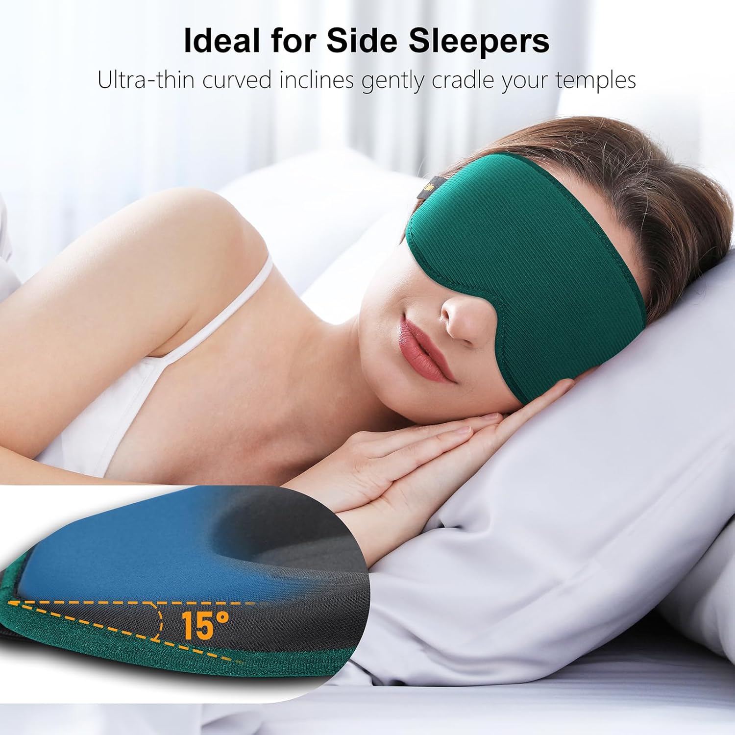 Thumbnail 3 de Gritin 100% Blackout Sleep Mask with Ear Plugs – Ultra Comfort, 3D Eye Design & Travel Essentials