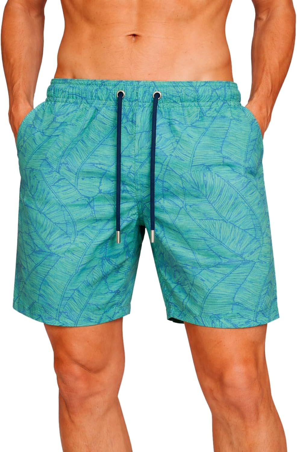 Thumbnail 6 de Xact Men’s Hawaiian Swim Board Surfing Shorts with Zip Pockets, Mesh Brief Lining & Quick Dry