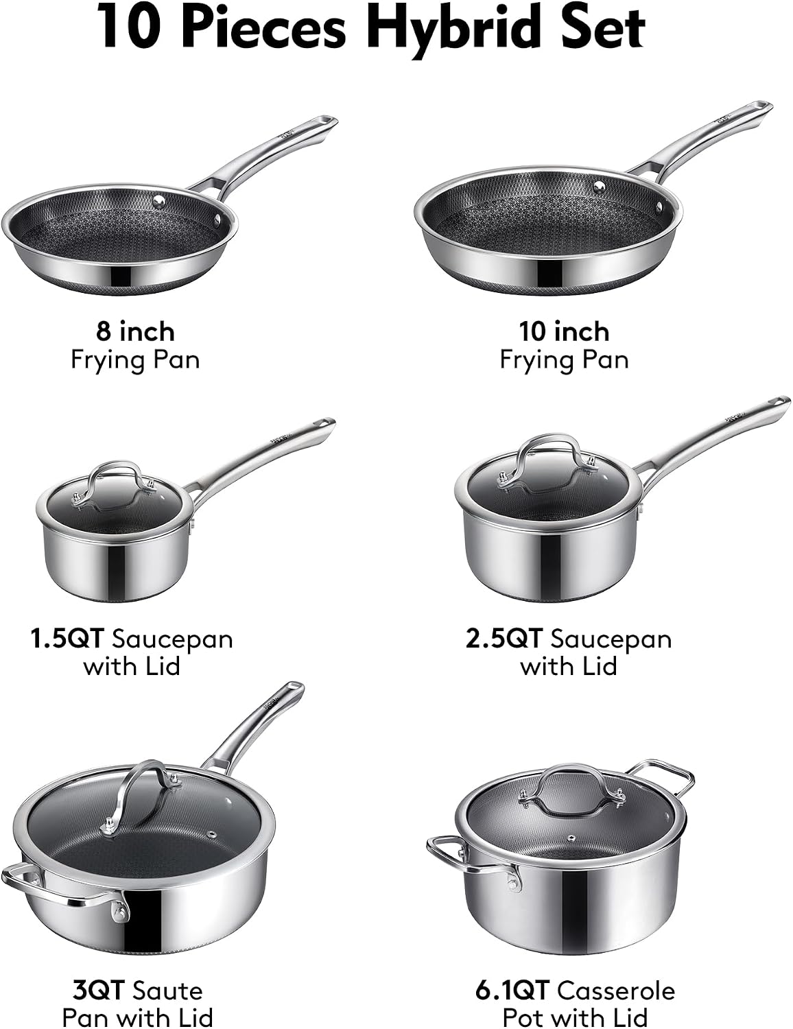Detalle 2 de SNOWCLAD 10-Piece Nonstick Cookware