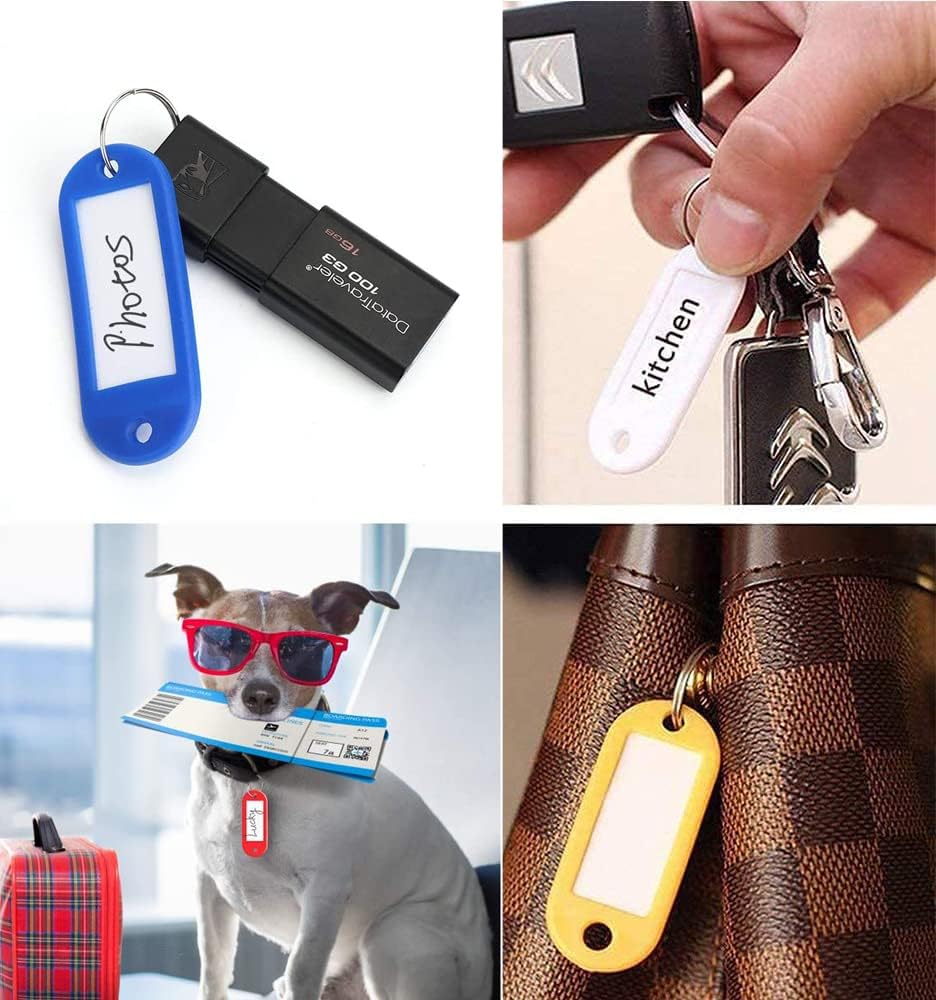 Thumbnail 6 de Key Tags with Labels 100PCS Key Fobs with Labels, Key Rings & Multi Coloured Tags