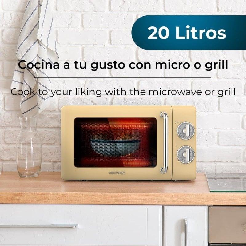 Detalle 2 de Cecotec ProClean 3110 Retro Microondas 20L 🍽