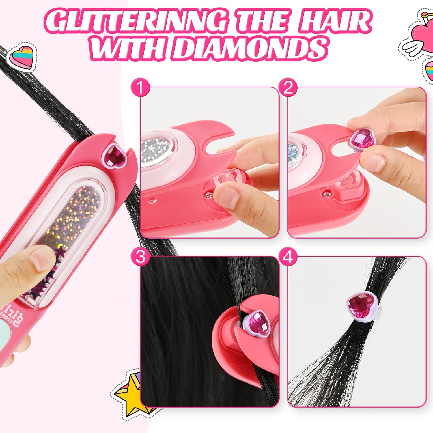 Thumbnail 3 de kidzkube Hair Gem Stamper Kit Ages 3-12 🎀