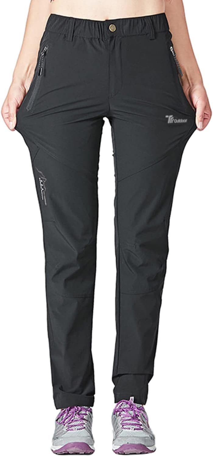 Detalle de YSENTO Damen-Wanderhose Wasserdicht, schnelltrocknend und mit Reißverschlusstaschen