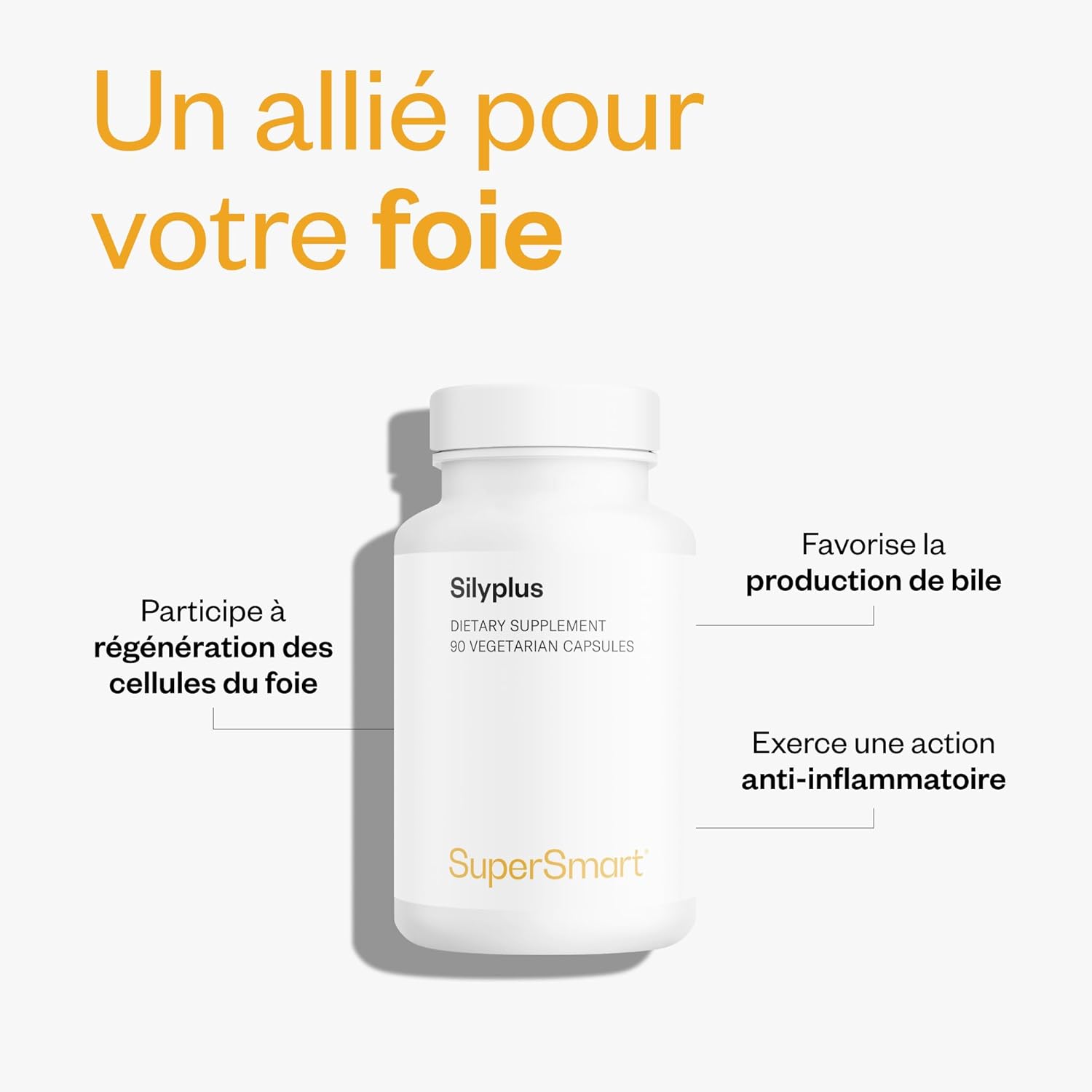 Thumbnail 2 de SilyPlus – Silymarine 10x Plus Absorbable: soutien hépatique et digestif, vegan (Phytosome Siliphos)