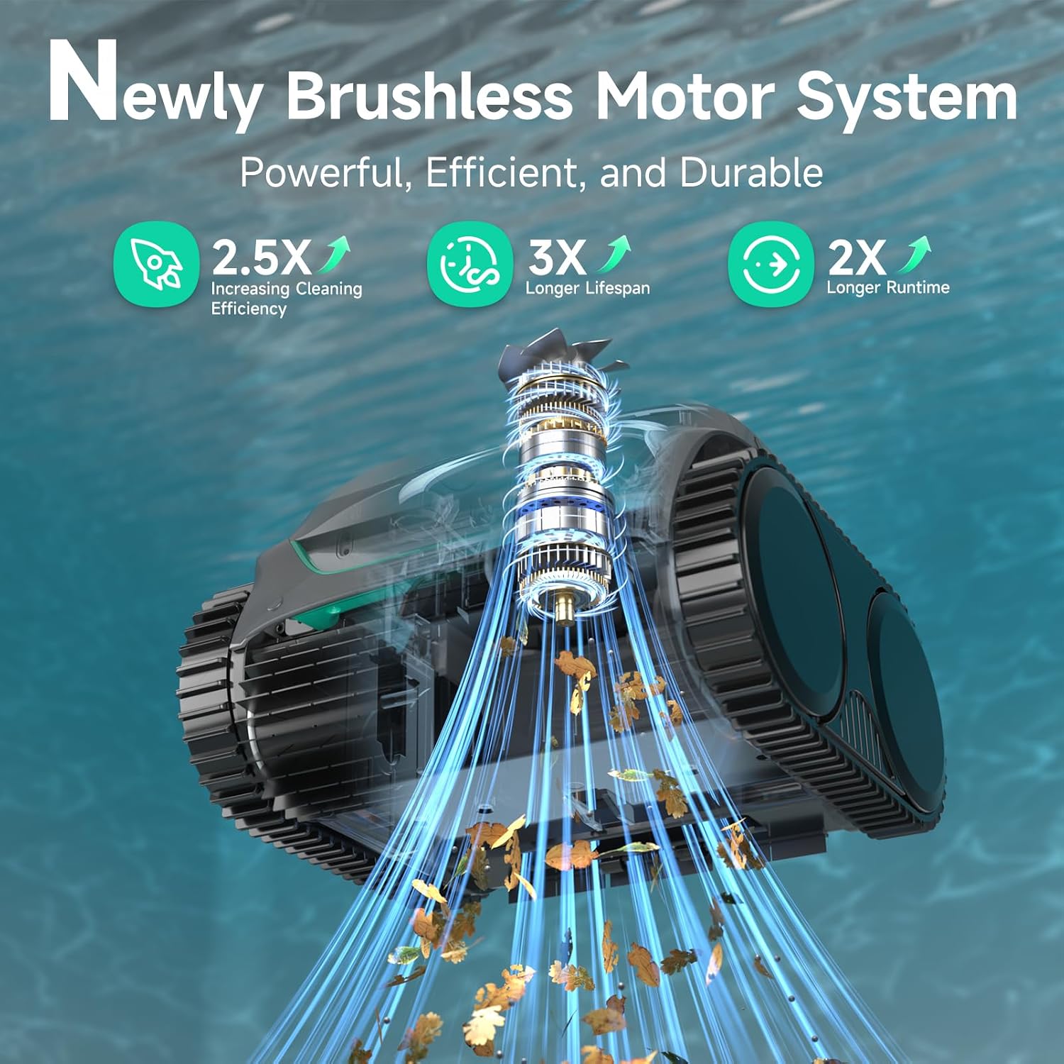 Thumbnail 6 de WYBOT C2 Cordless Robotic Pool Cleaner — Dual Filtration for Floor, Wall & Waterline