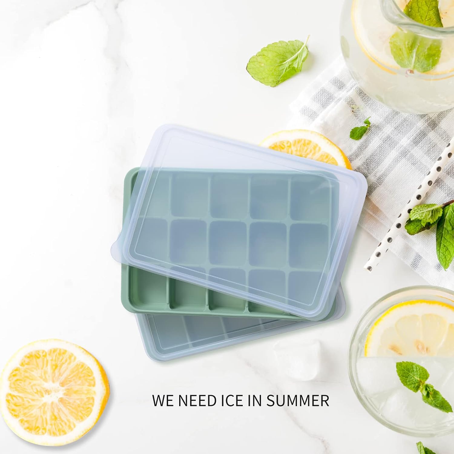 Thumbnail 3 de BAMBOO GREEN Ice Cube Trays 15-count 🍧