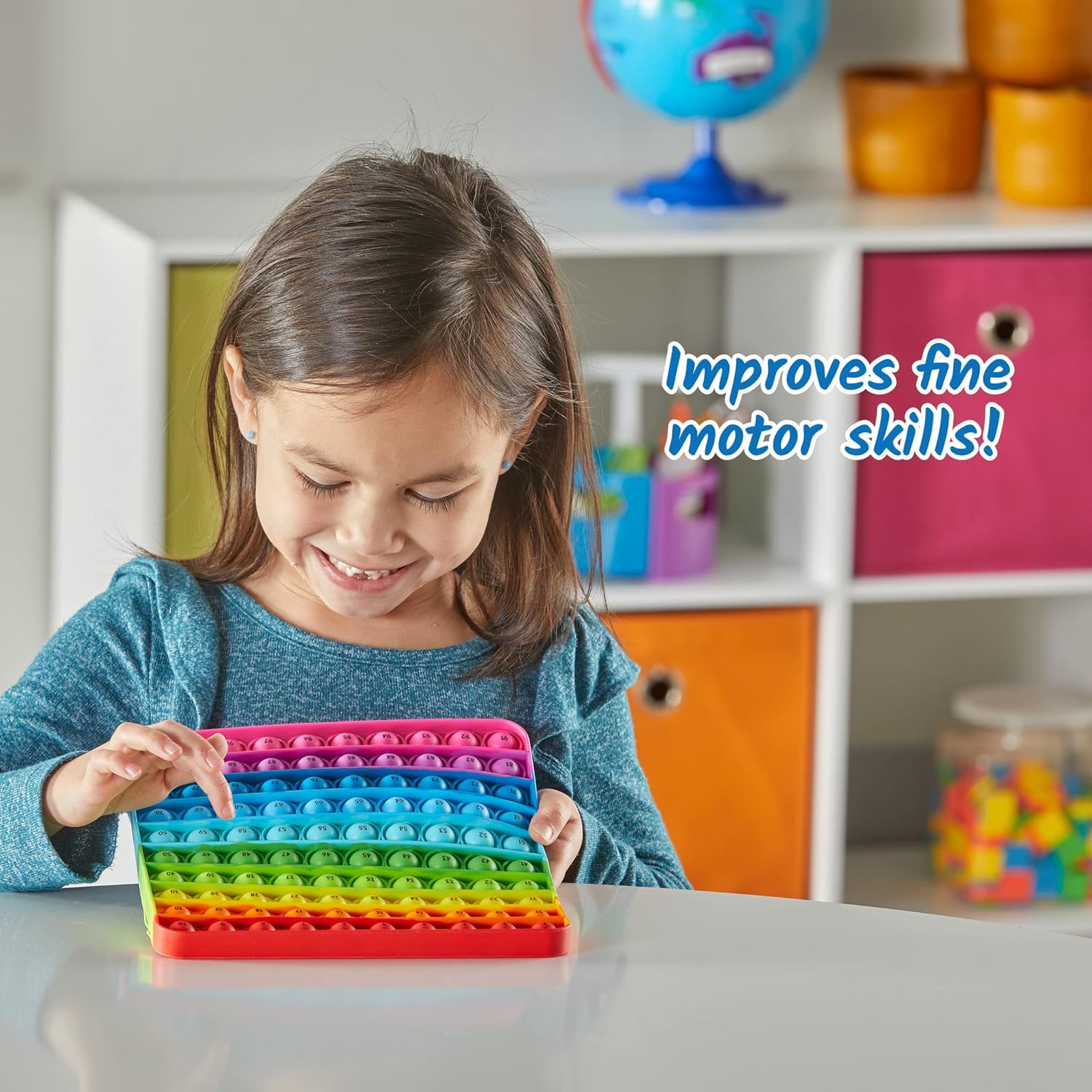 Detalle de Learning Resources Tabellone Sensoriale con Cento Bolle: gioco educativo antistress per la motricità fine