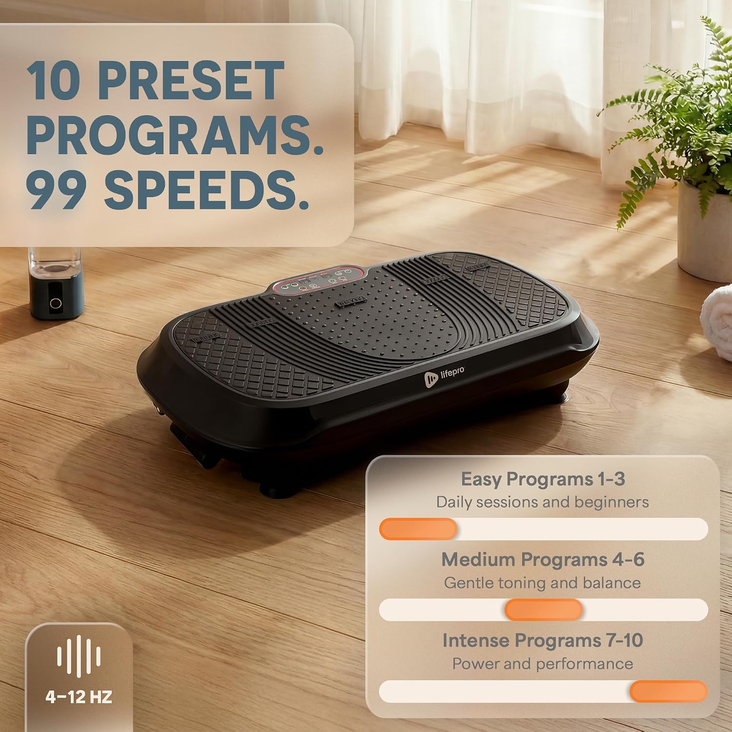 Detalle 1 de Lifepro LP-WVR-BLK Waver Vibration Plate, Dual-Action Motion, 99 Speeds