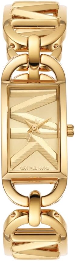 Detalle de Michael Kors Orologio Empire da donna in acciaio inox, cassa rettangolare e movimento al quarzo