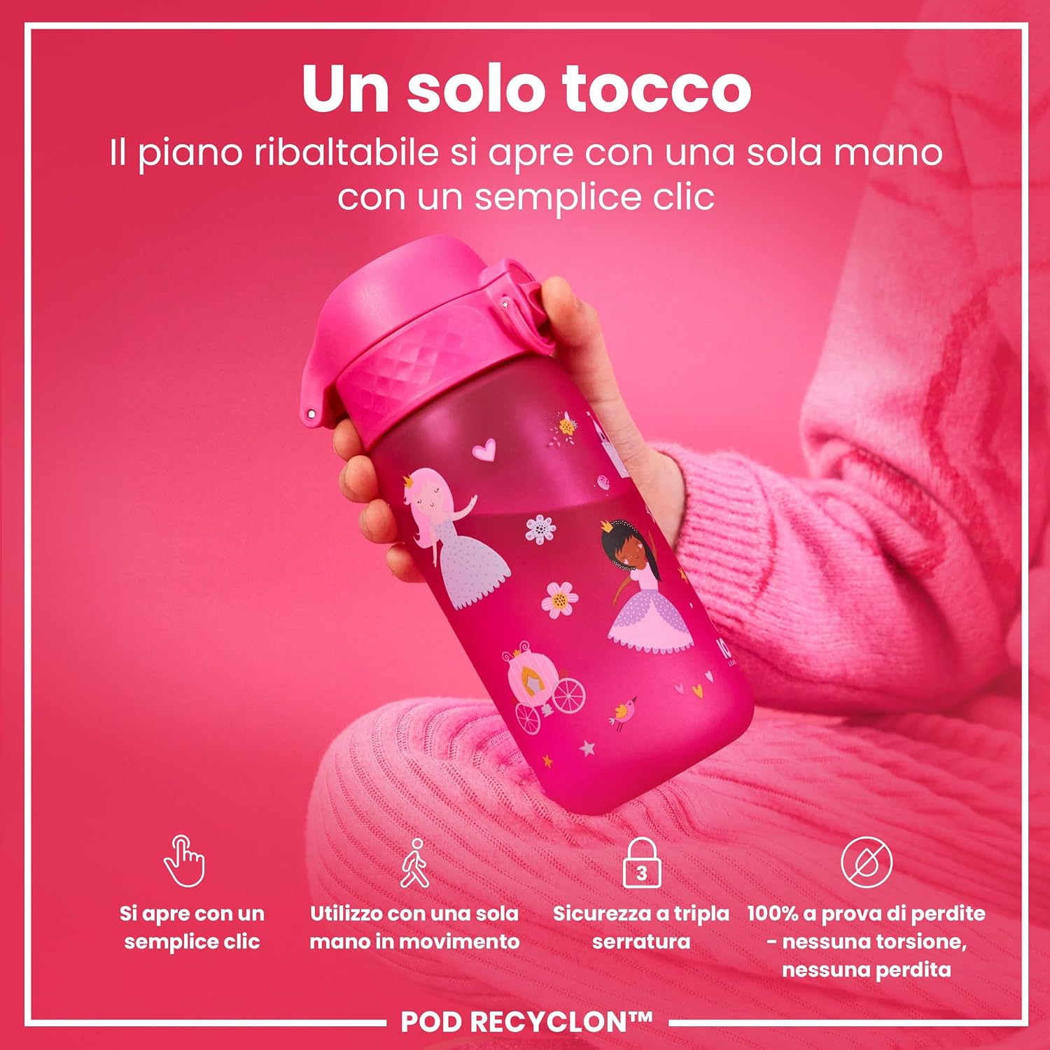 Detalle de ion8 Borraccia per Bambini 350 ml 🥤