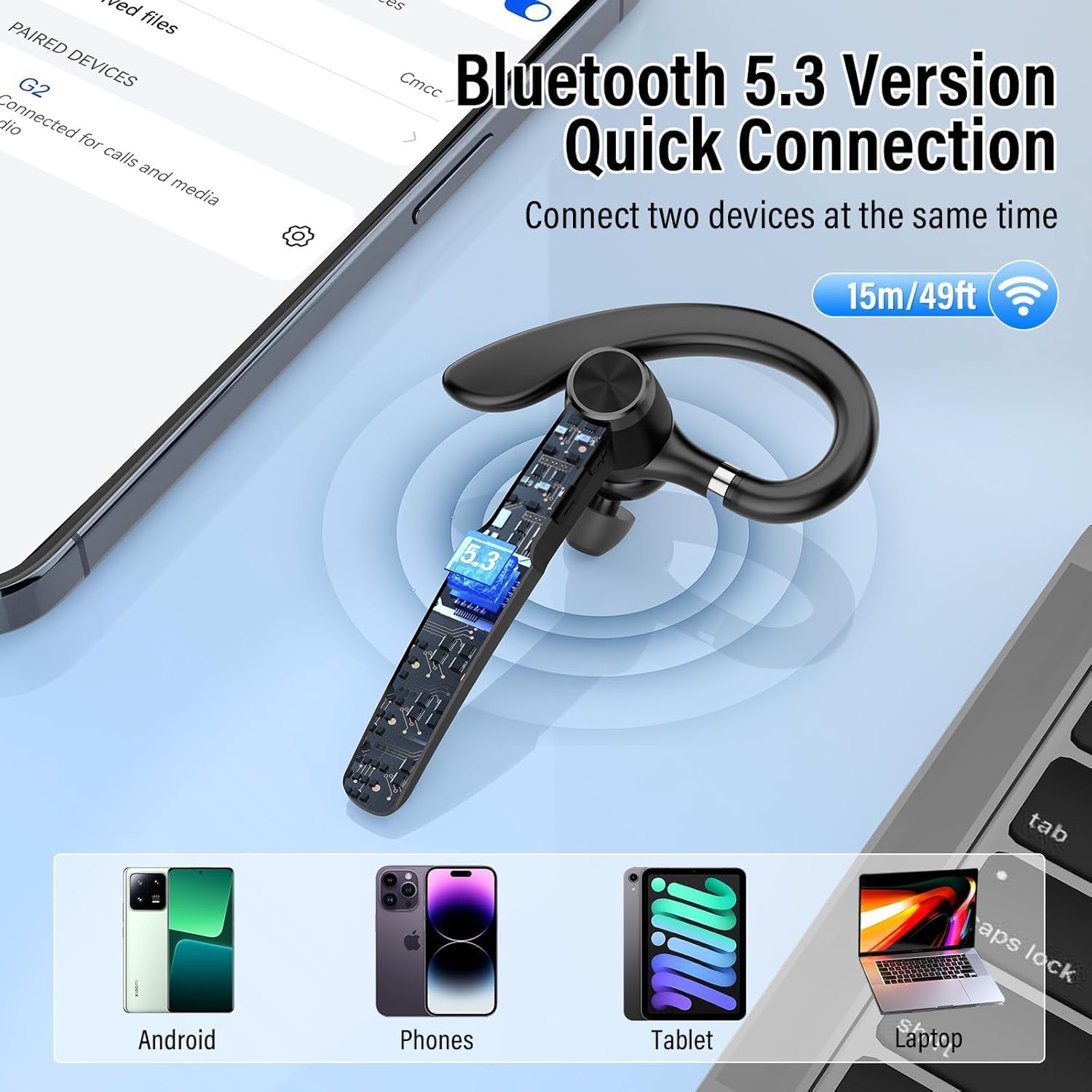 Thumbnail 6 de Bluetooth Headset V5.4 60H Car Kit
