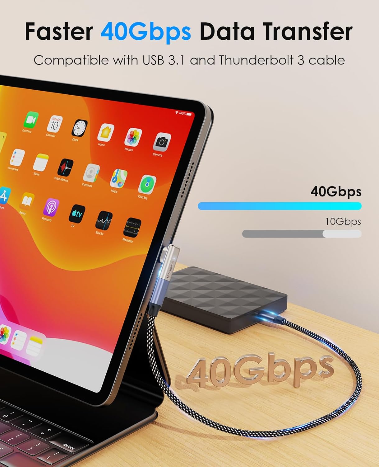 Thumbnail 4 de Magtame Adaptador USB C 90° 240W ⚡ Para Thunderbolt y Más