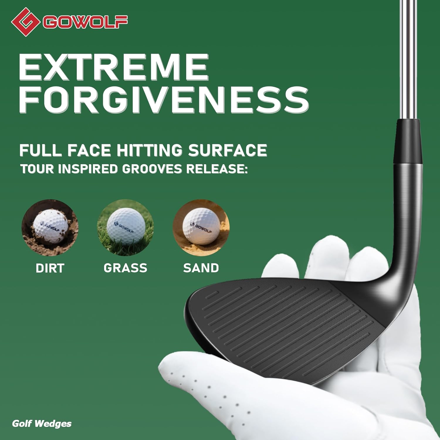 Thumbnail 3 de Gowolf Forged CNC-Milled Golf Wedges (50–60°) + 69° Options for Right-Hand Players
