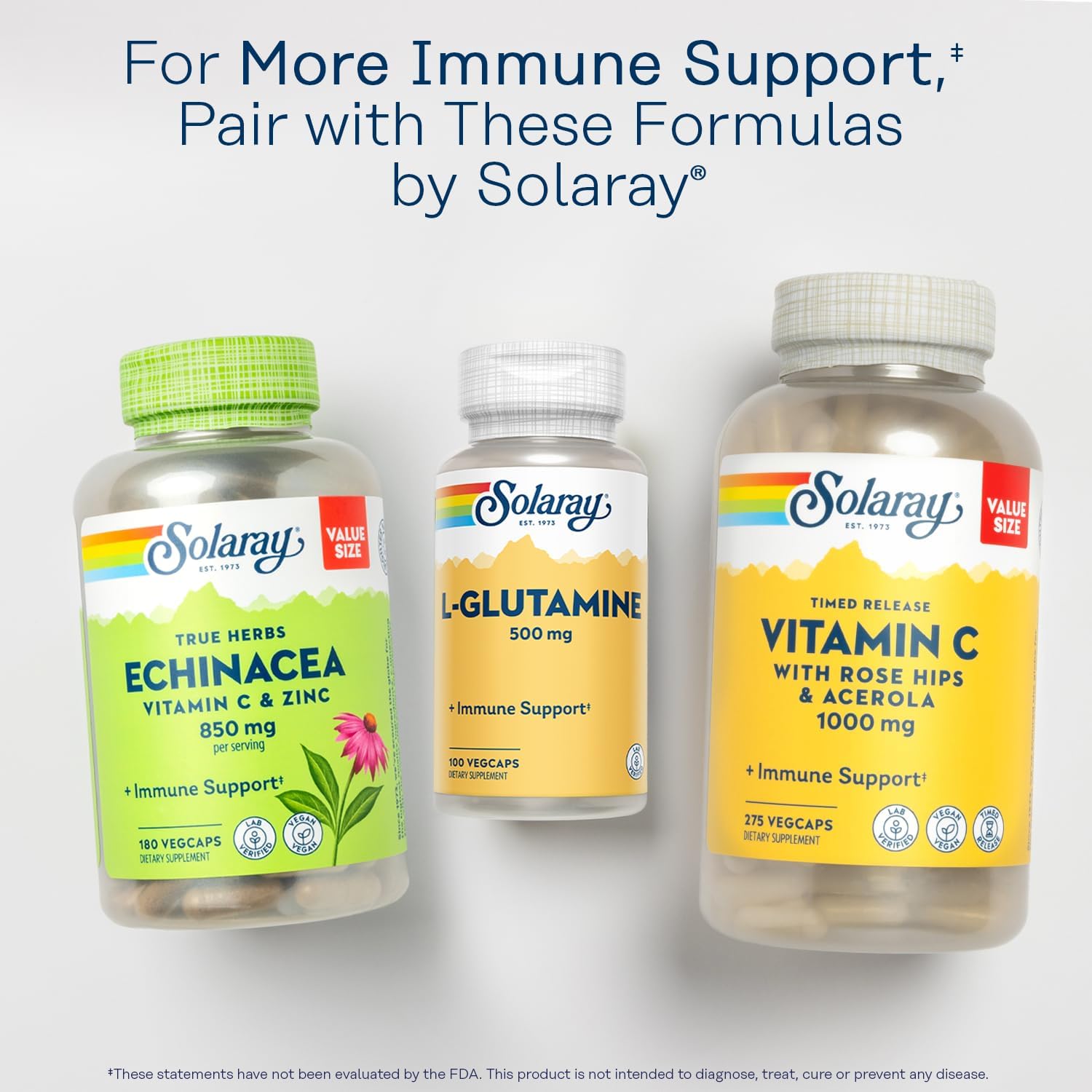 Thumbnail 5 de Solaray L-Glutamine 500mg 50 VegCaps 💊