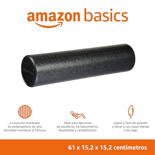 Thumbnail 1 de Amazon Basics Rodillo de espuma de alta densidad, Negro, 60 cm