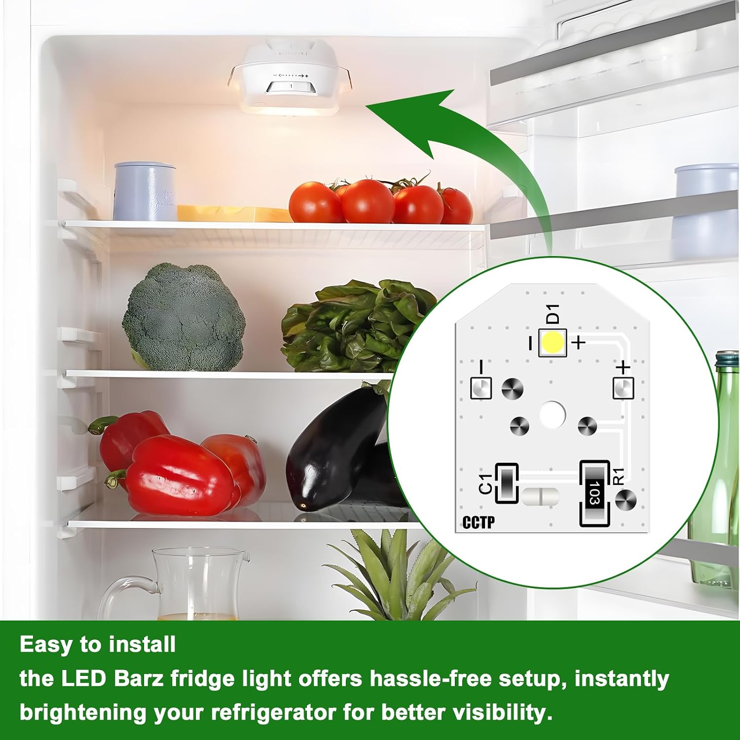 Thumbnail 6 de CCTP W11527432 LED Refrigerator Light Bulb, WR55X11132 Replacement, 6-Pack