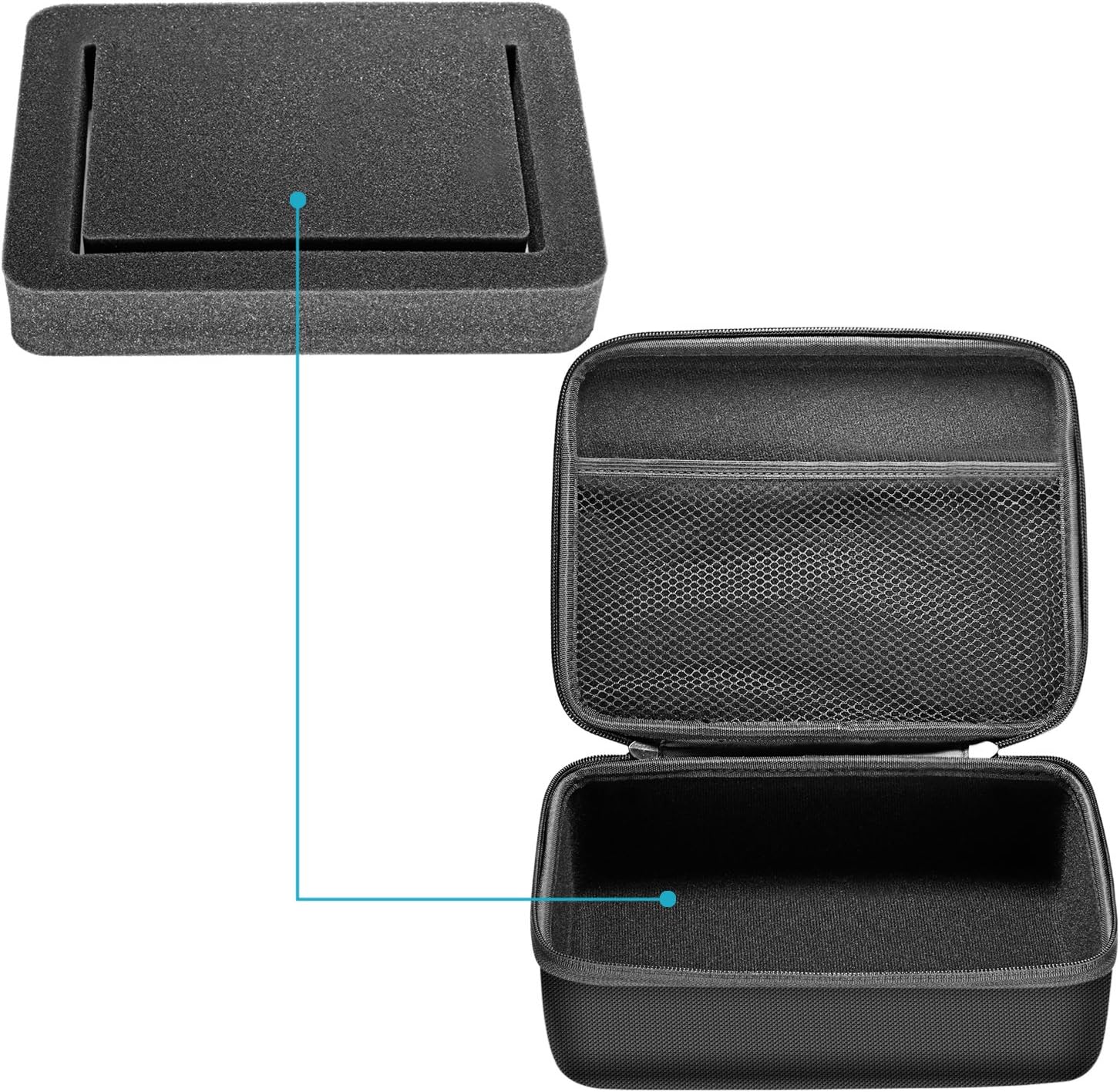Detalle de Neewer 7-Inch Portable EVA Monitor Carrying Case for NW759/ FW759 and Similar 7-Inch Monitors