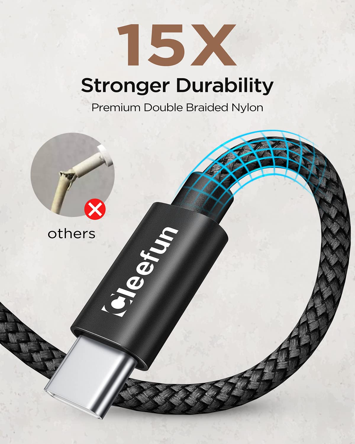 Thumbnail 4 de CLEEFUN 5-Pack 30cm USB C cable