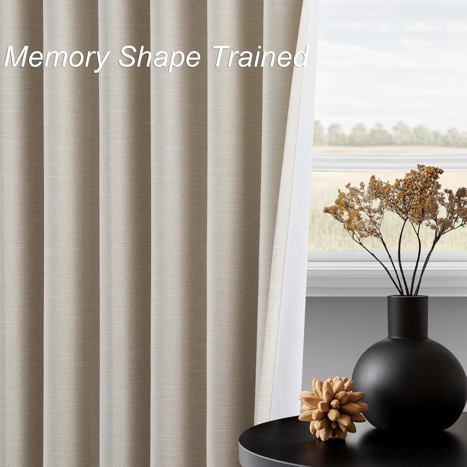 Thumbnail 2 de Topfinel Linen Blackout Curtains