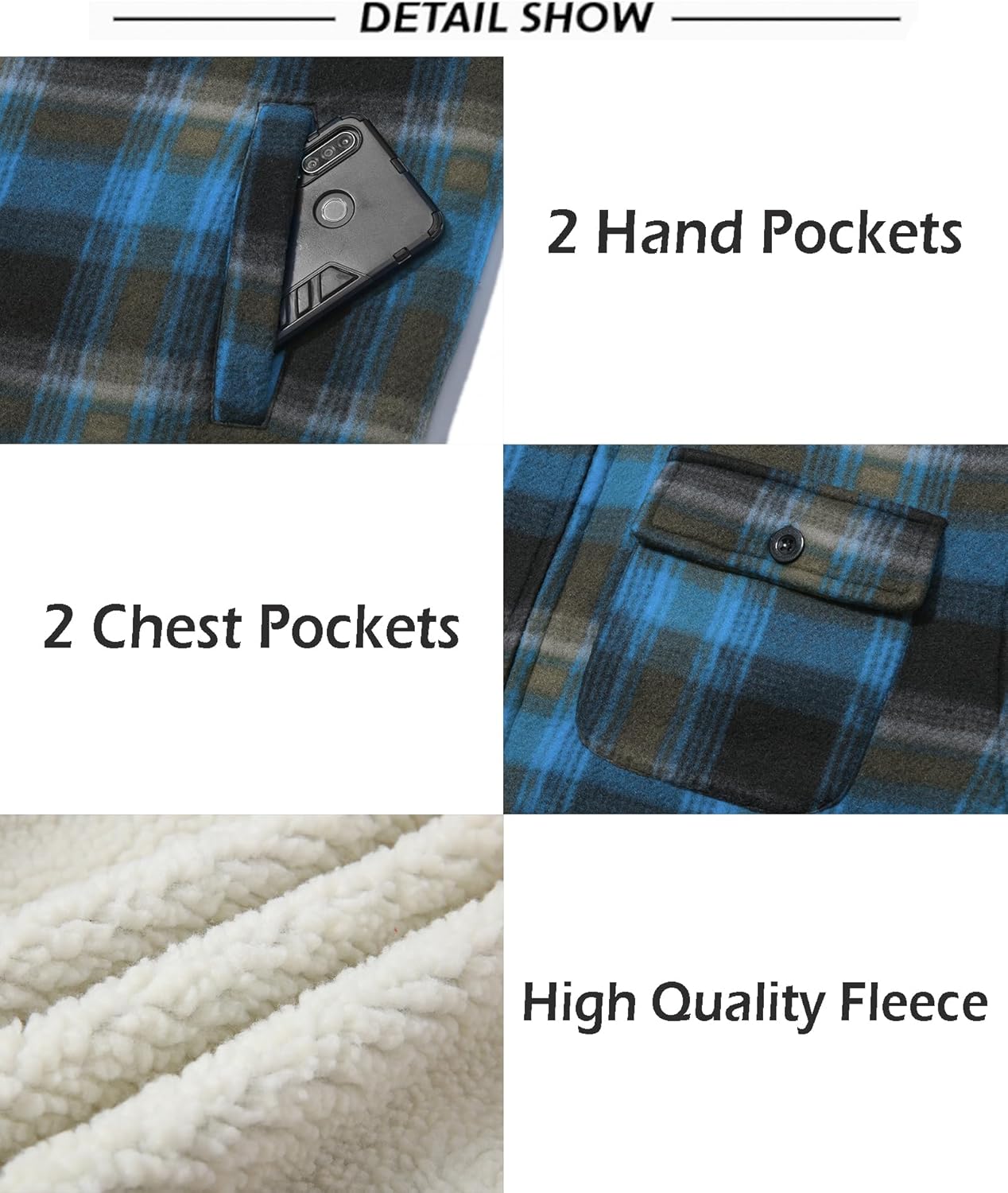 Thumbnail 3 de SCODI flannel jacket 2022 full zip sherpa