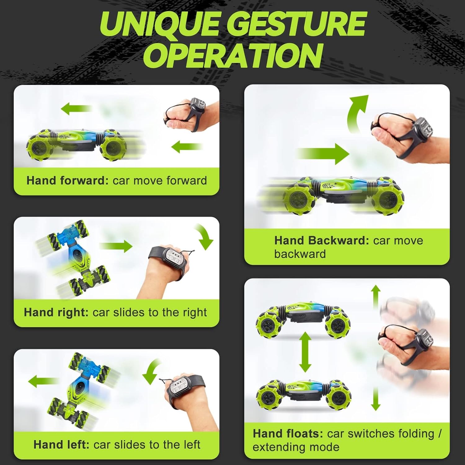Thumbnail 3 de Dysaim Gesture RC Car: Hand-Controlled Stunt Car for 6–12 Year Olds